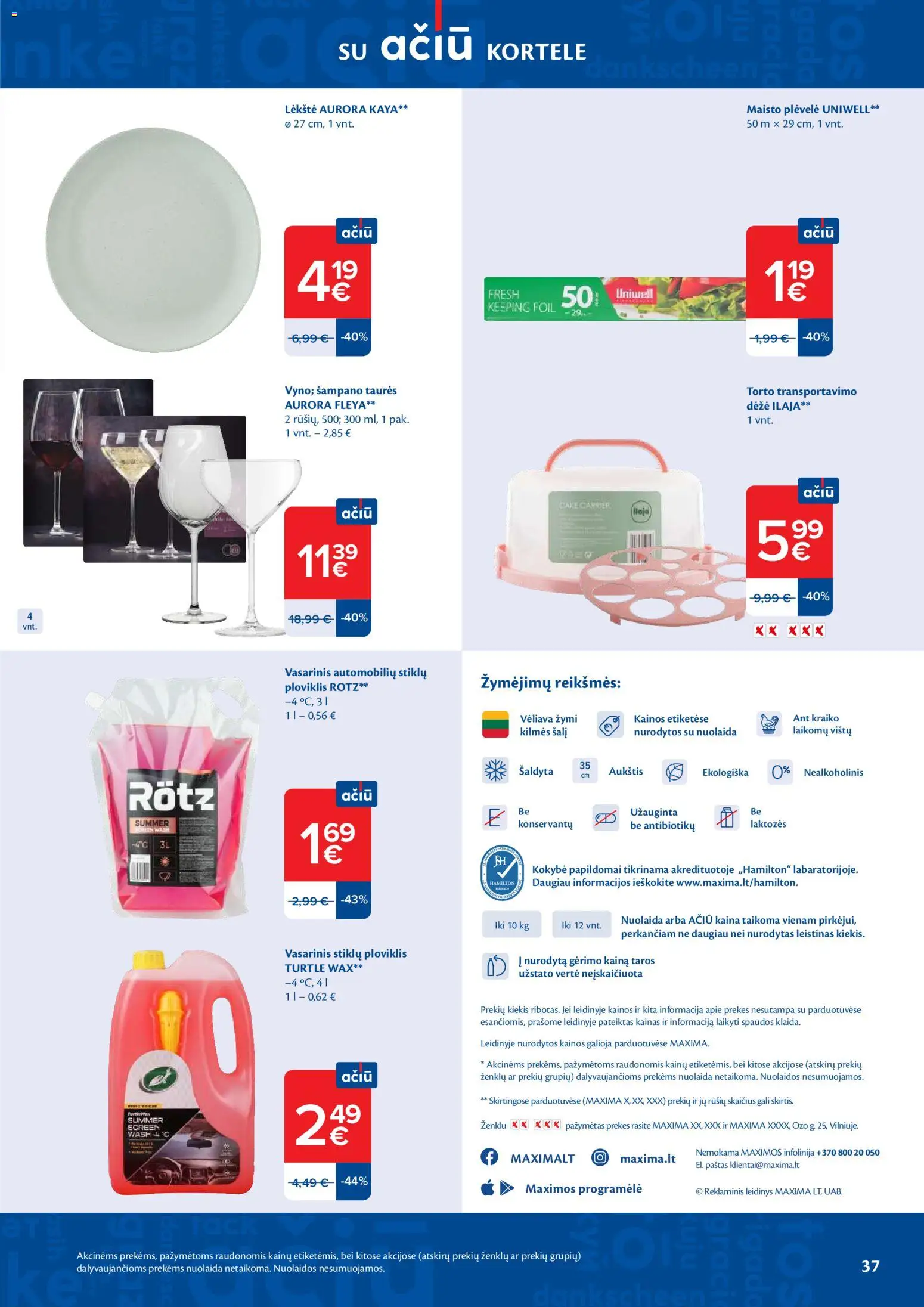 MAXIMA akcijos nuo 31.03.2026 | Puslapis: 37 | Prekių: Lėkštė, Dėžė, Ploviklis
