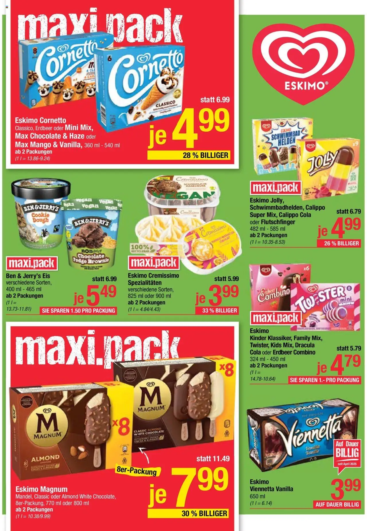 Maximarkt Flugblatt Anif, Bruck an der Großglocknerstraße gültig ab 04.08.2025 | Seite: 11 | Produkte: Eis, Mango
