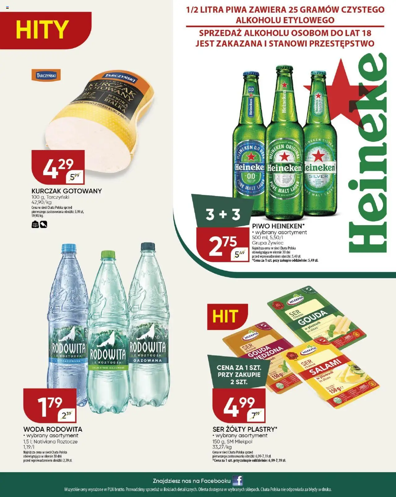 Chata Polska Gazetka od 13.08.2025 | Strona: 20 | Produkty: Piersi, Mięso, Salami, Woda