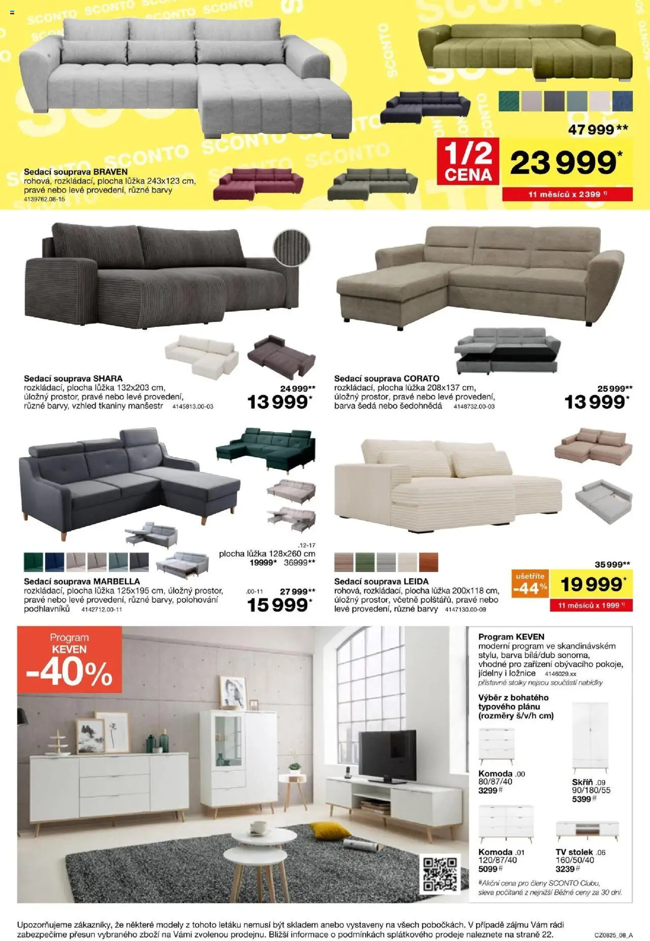 Sconto nábytek leták od 18.06.2025 | Strana: 8 | Produkty: Sedací souprava, Tv, Modely, Stolek