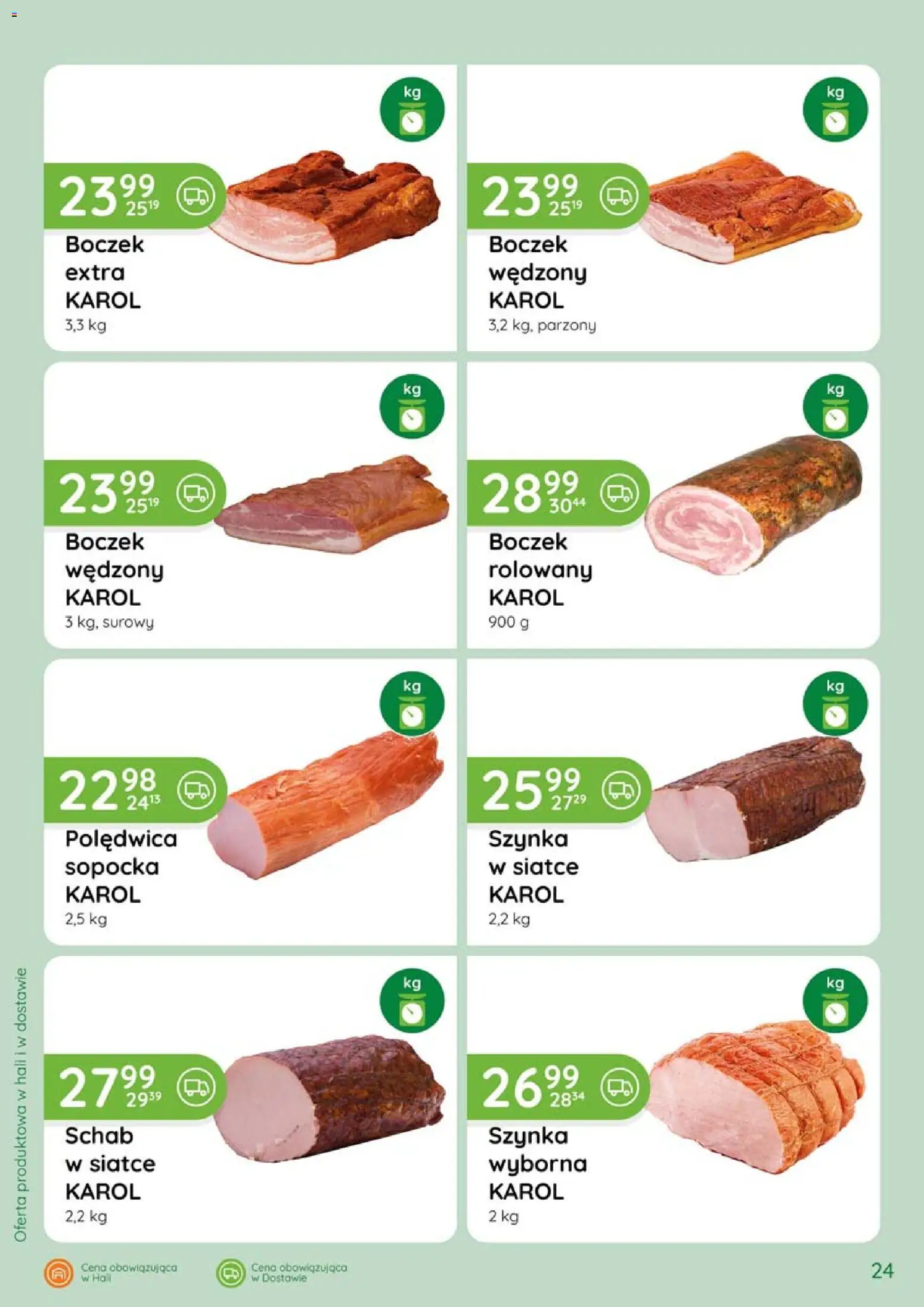 Eurocash gazetka - Katalog Wędlin od 02.04.2026 | Strona: 24 | Produkty: Schab, Szynka, Boczek wędzony, Boczek