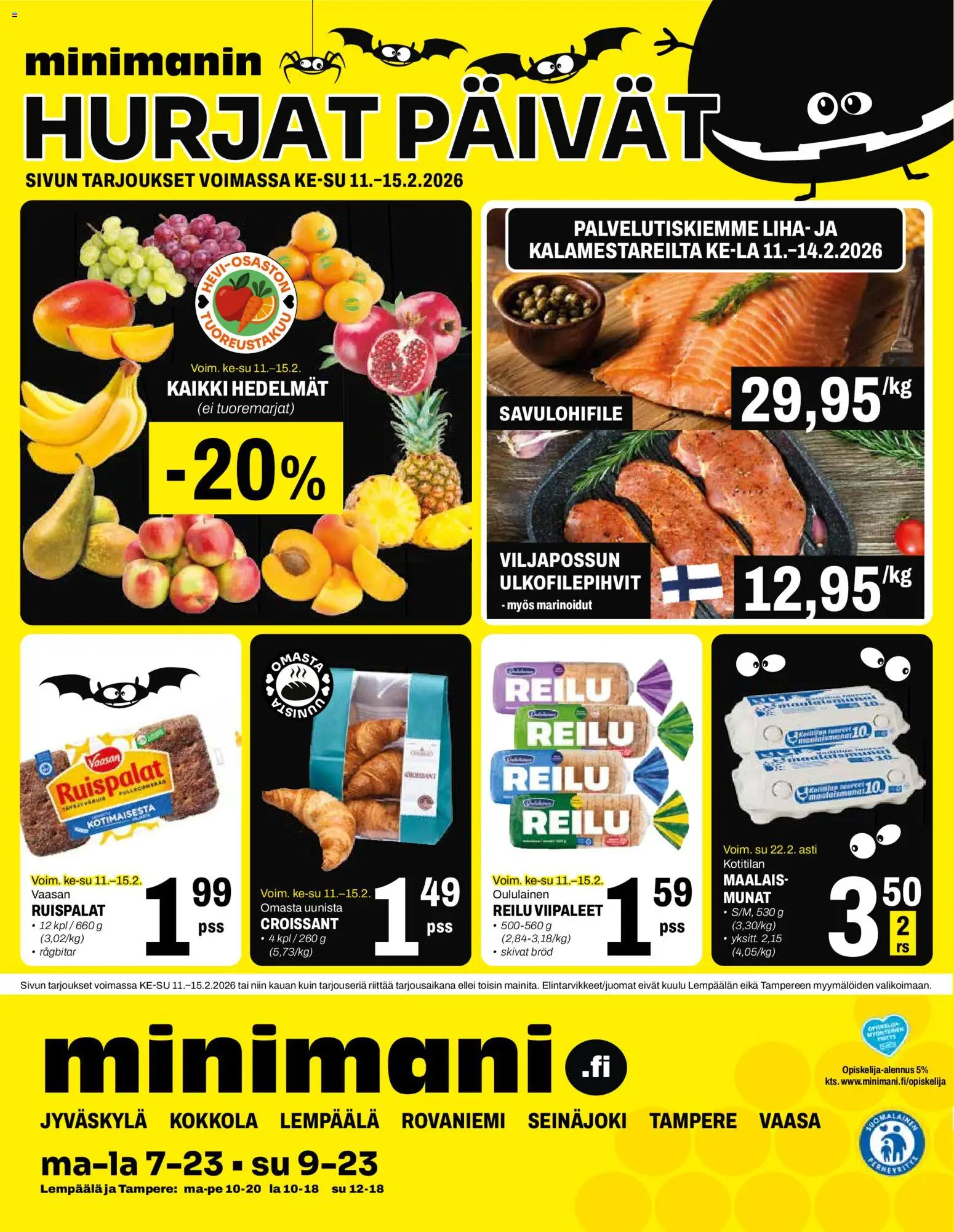Minimani tarjoukset – voimassa 11.02.2026 alkaen | Sivu: 28 | Tuotteet: Munat
