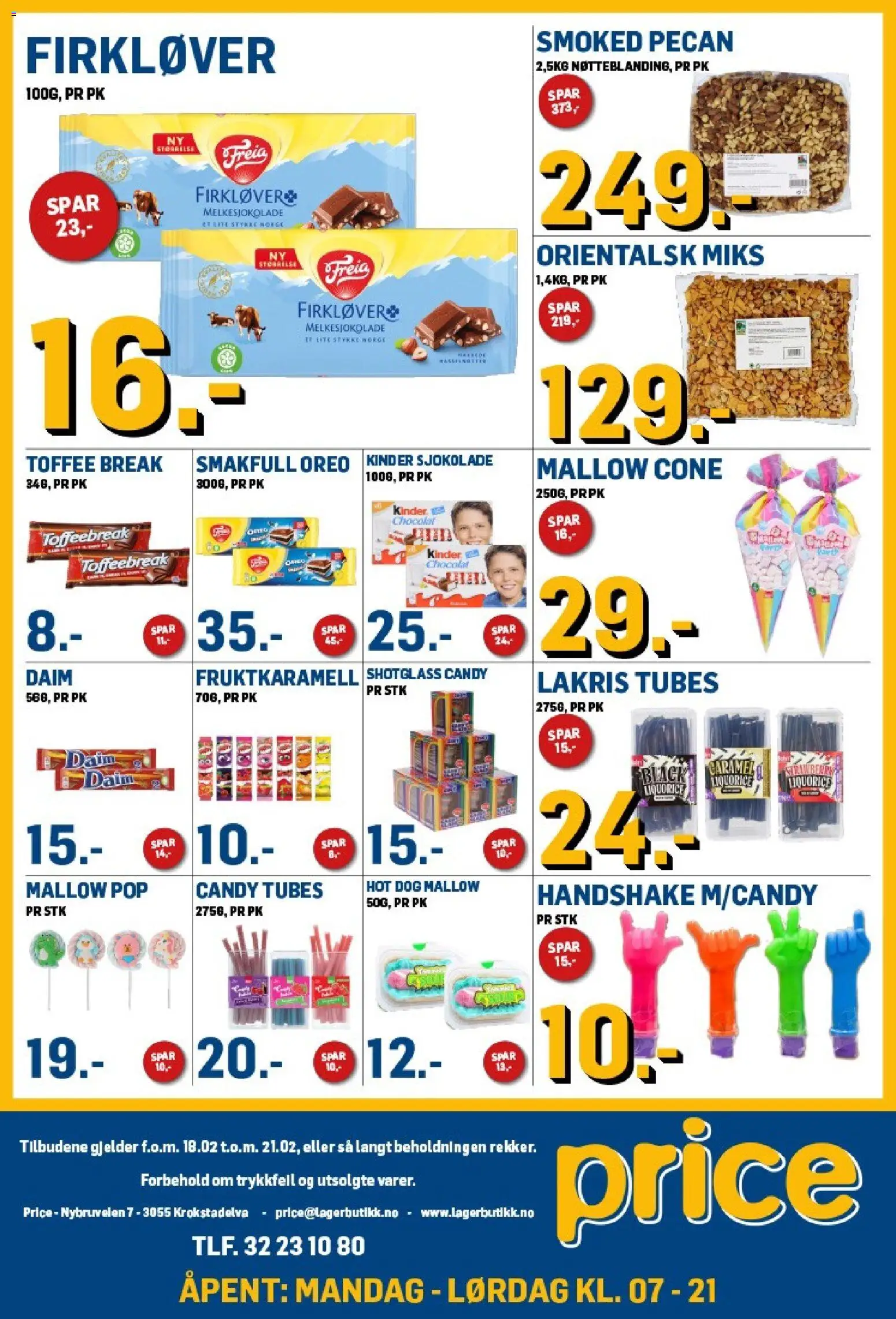 {H1} | Side: 7 | Produkter: Växthus, Sjokolade, Lakris