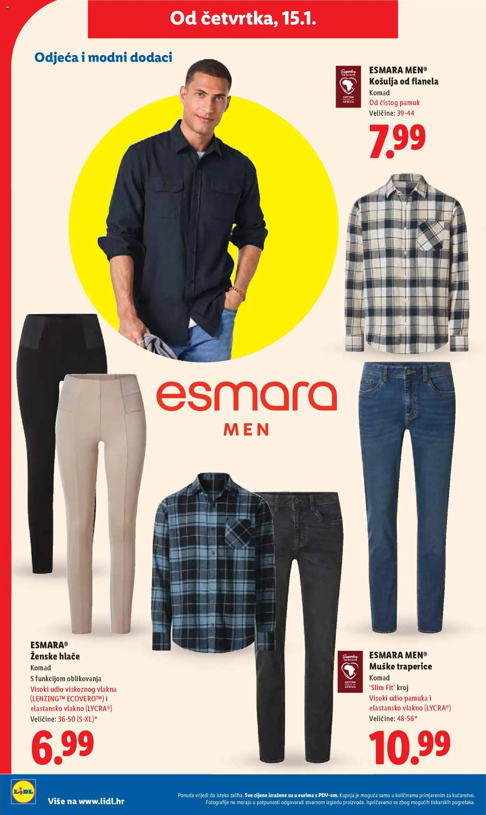 Lidl katalog | vrijedi od 12.01.2026 | Stranica: 32 | Proizvodi: Odjeća, Košulja, Hlače, Traperice