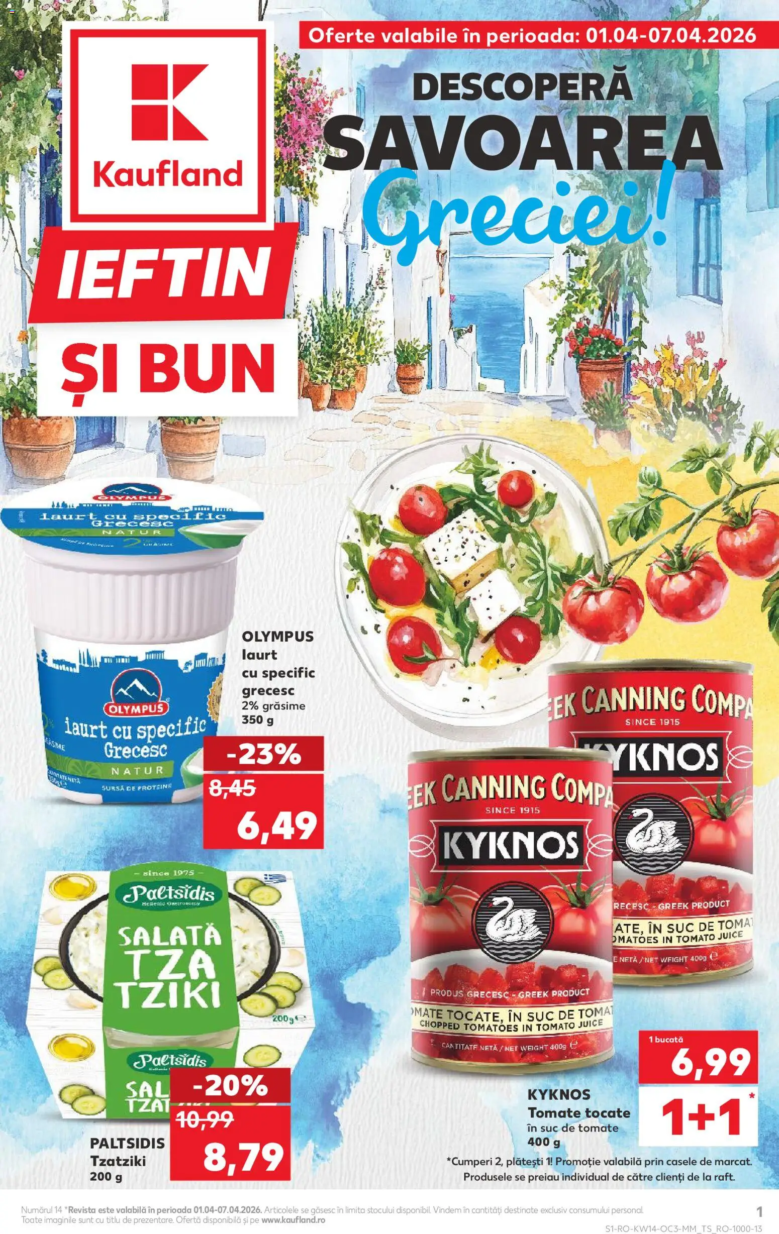 Kaufland RO akciós ujság - amely érvényes a következő dátumtól: 01.04.2026 | Oldal: 1 | Termékek: Saláta