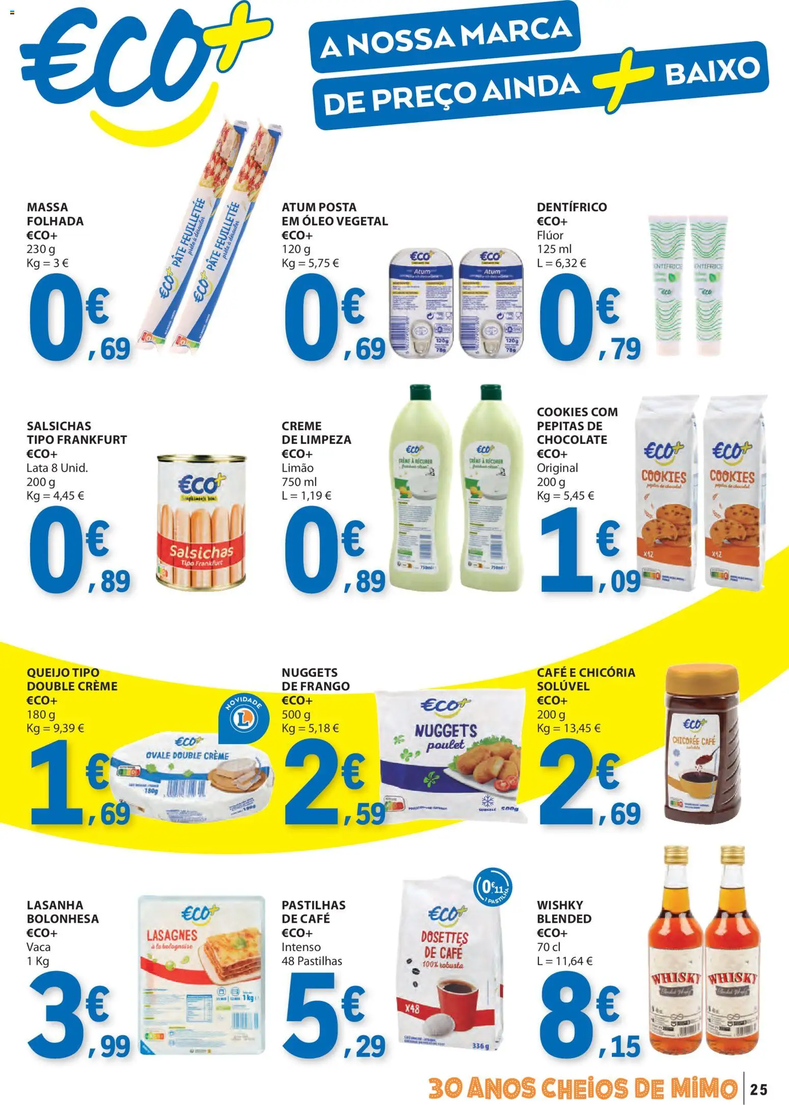 E.Leclerc folheto │ válido de 02.01.2026 | Página: 25 | Produtos: Whisky, Atum, Queijo, Nuggets