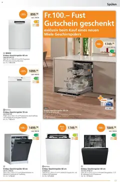Fust Aktionen ab 22.09.2025 gültig | Seite: 17 | Produkte: Geschirrspüler, Miele, Bosch