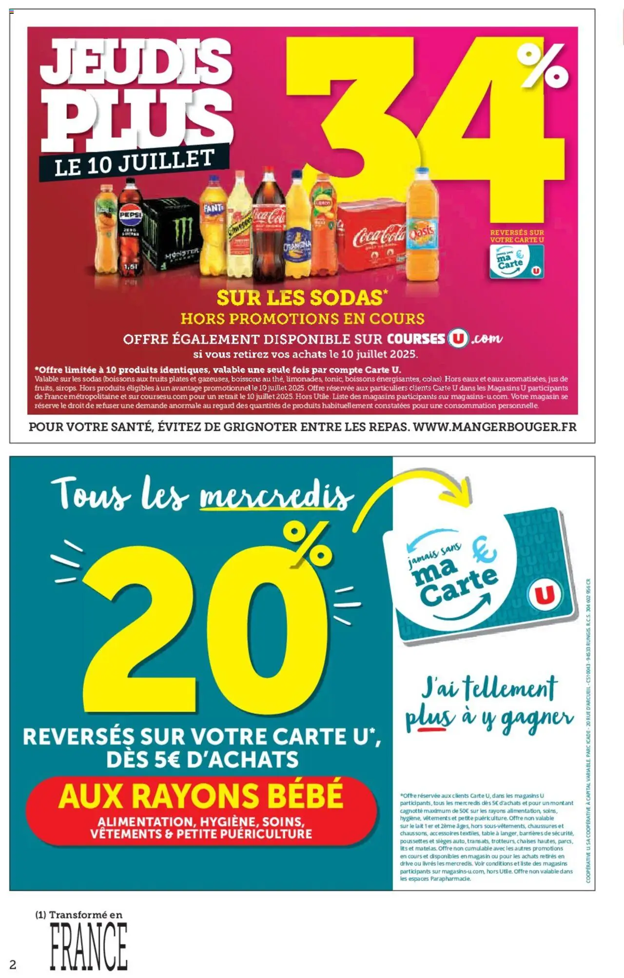  | Page: 2 | Produits: Sodas, Orangina, Table, Lait