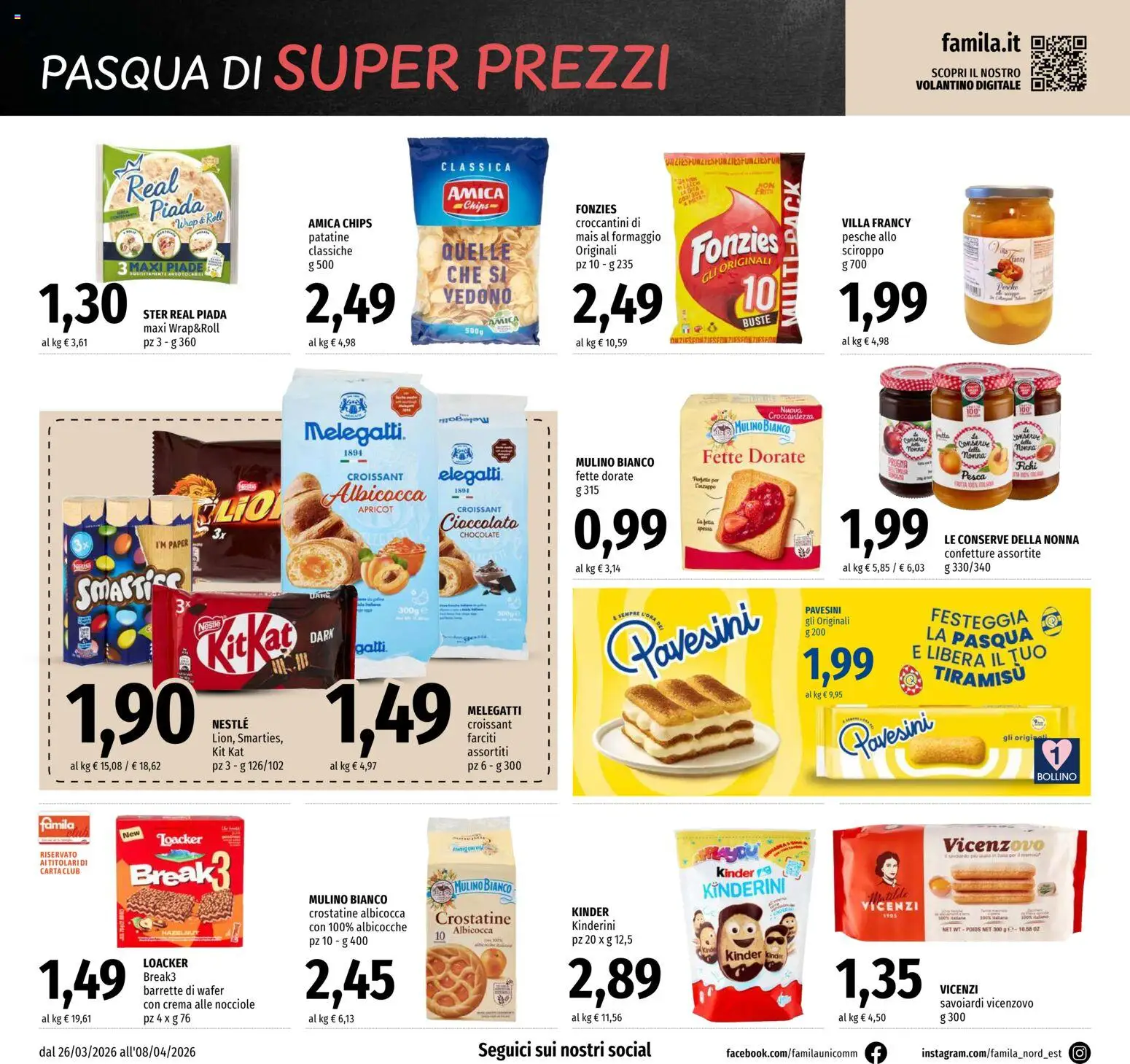 Volantino Famila del 26.03.2026 | Pagina: 18 | Prodotti: Crema, Cioccolato, Formaggio, Nocciole