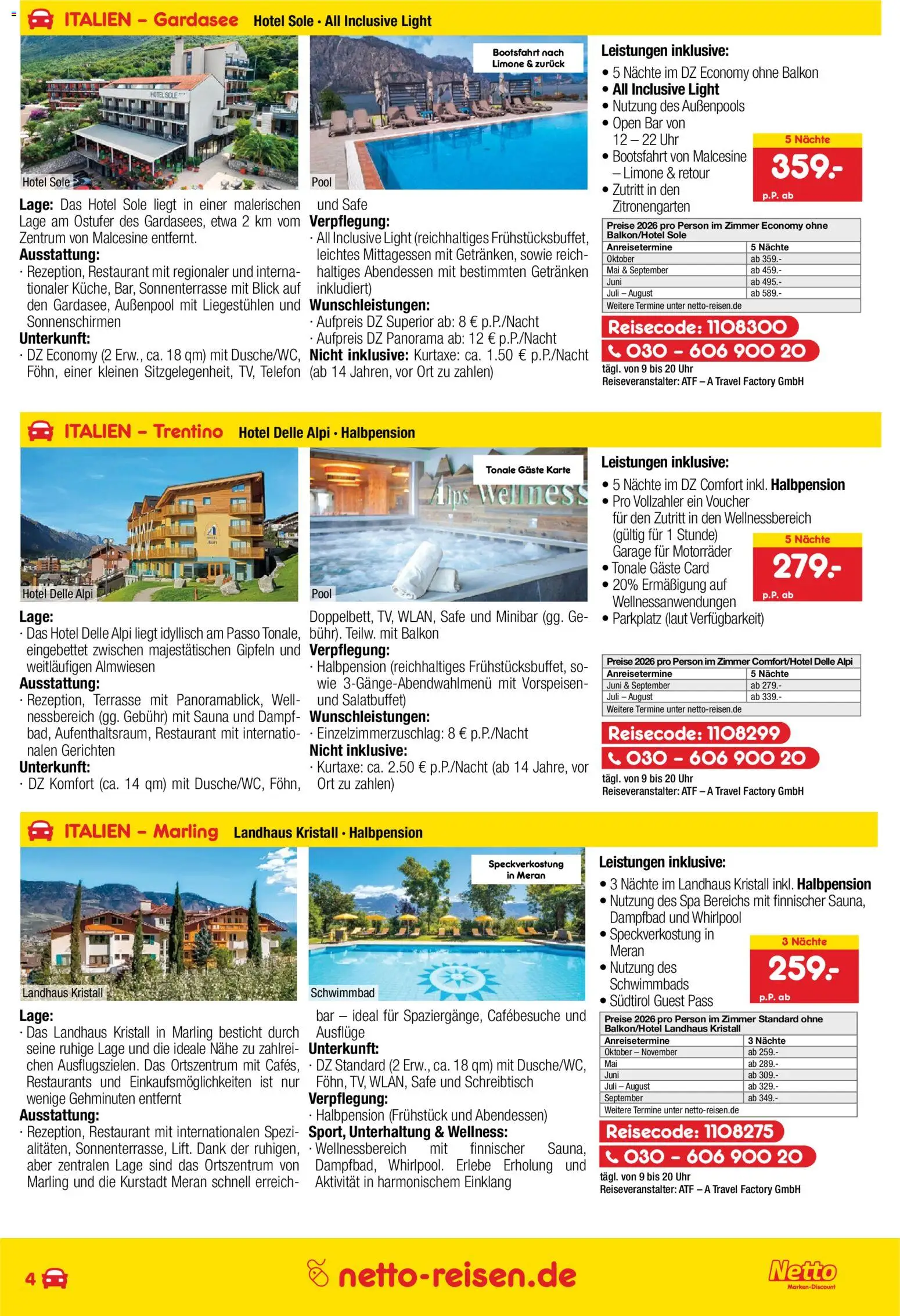 Netto Reisen Prospekt 	 – gültig ab 30.04.2026 | Seite: 4 | Produkte: Telefon, Uhr