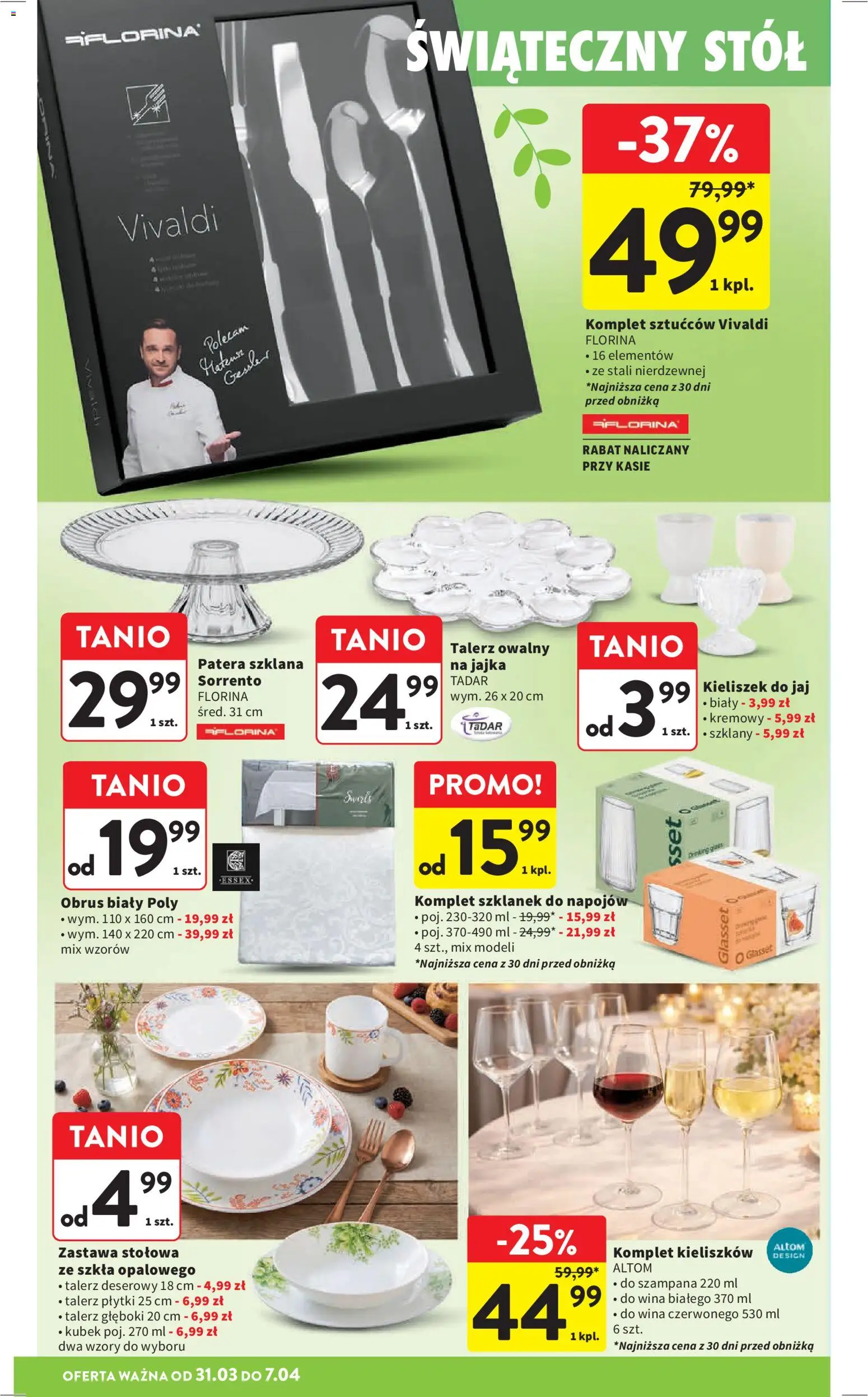 Intermarche gazetka od 31.03.2026 | Strona: 46 | Produkty: Stół, Jajka