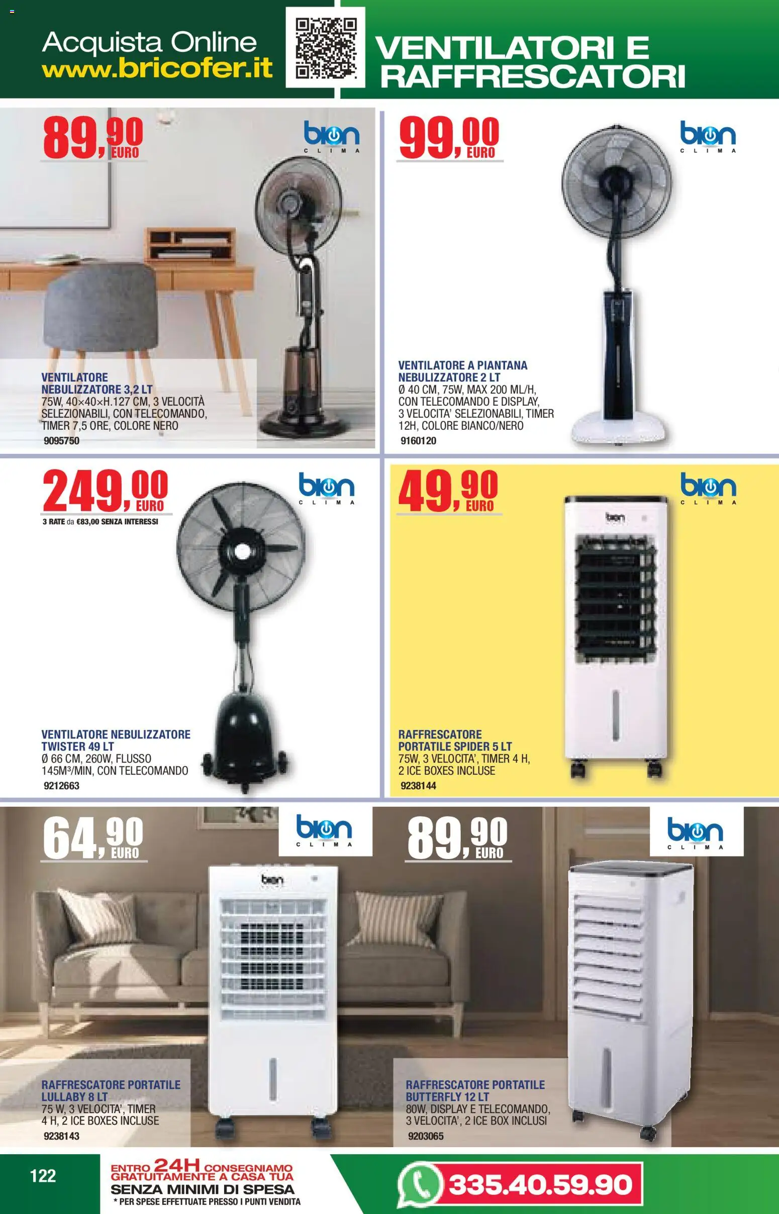 Volantino Self del 14.04.2026 | Pagina: 122 | Prodotti: Ventilatore, Telecomando, Nebulizzatore