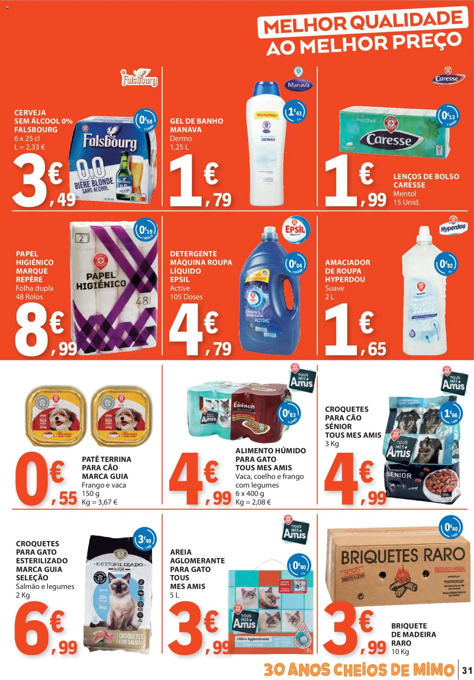 E.Leclerc folheto │ válido de 02.01.2026 | Página: 31 | Produtos: Areia, Frango, Detergente, Banho