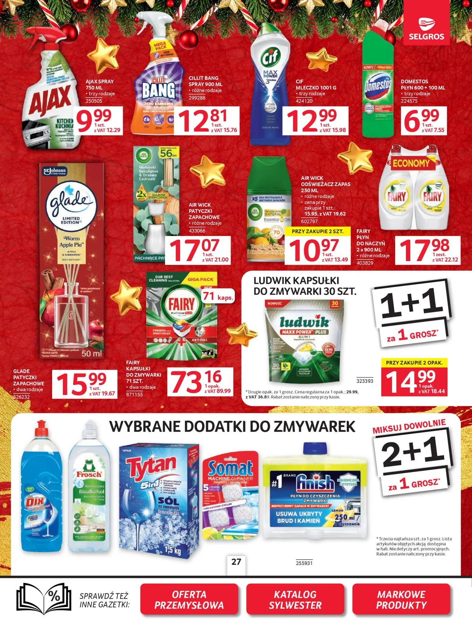 Selgros cash&carry Gazetka od 18.12.2025 | Strona: 25 | Produkty: Odświeżacz, Domestos, Zapach, Finish