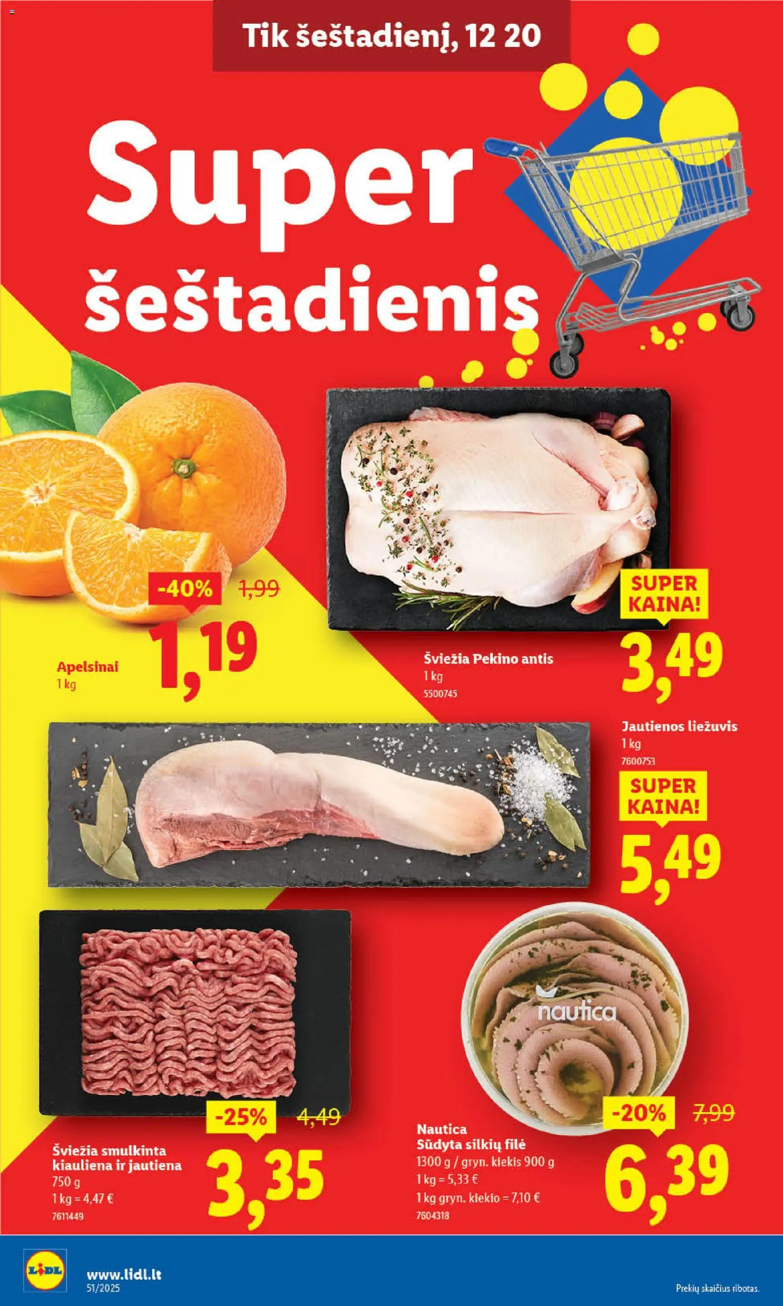 LIDL akcijos nuo 18.12.2025 | Puslapis: 2 | Prekių: Jautienos, Kiauliena, Apelsinai, Jautiena