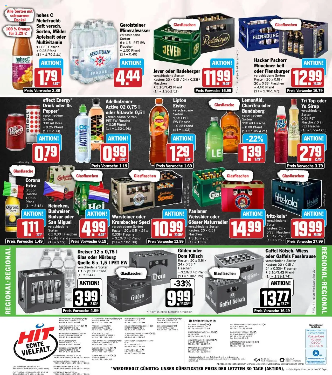 HIT Prospekt 	 - gültig ab dem 28.07.2025 | Seite: 19 | Produkte: Fassbrause, Uhr, Paulaner, Gerolsteiner