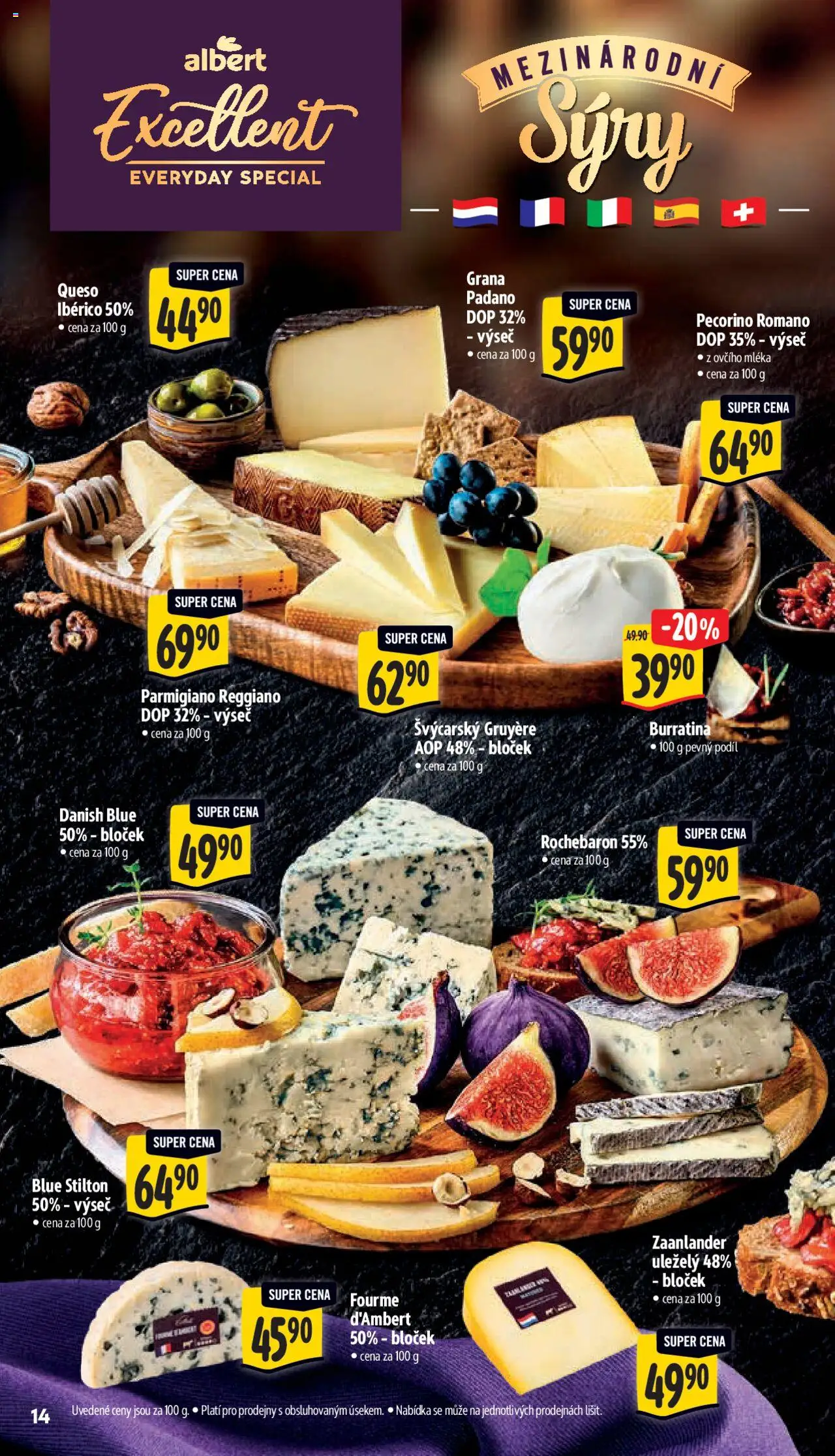 Albert leták - Supermarket od 10.09.2025 | Strana: 20 | Produkty: Sýry, Pecorino, Pecorino Romano, Parmigiano Reggiano