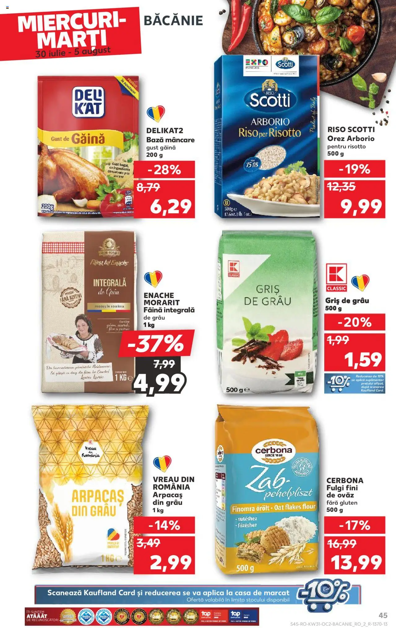 Kaufland RO akciós ujság - amely érvényes a következő dátumtól: 30.07.2025 | Oldal: 45
