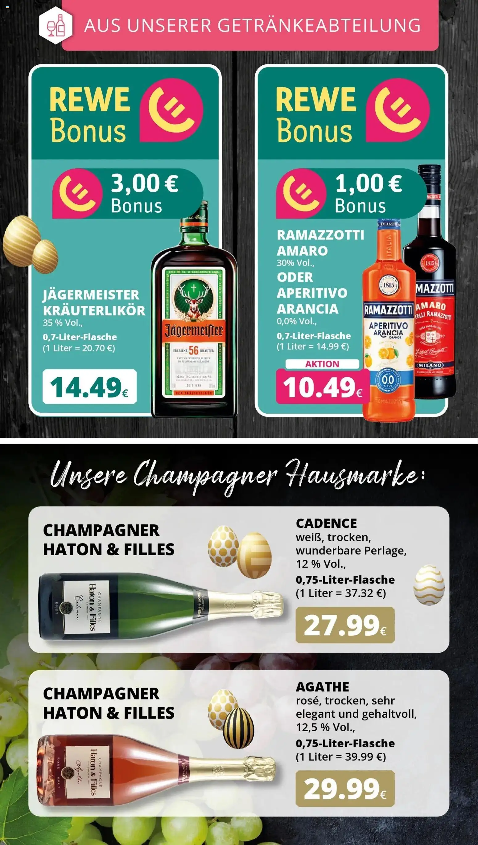 Rewe Prospekt Bergheim	 – gültig ab 30.03.2026 | Seite: 22 | Produkte: Rama, Jägermeister, Ramazzotti