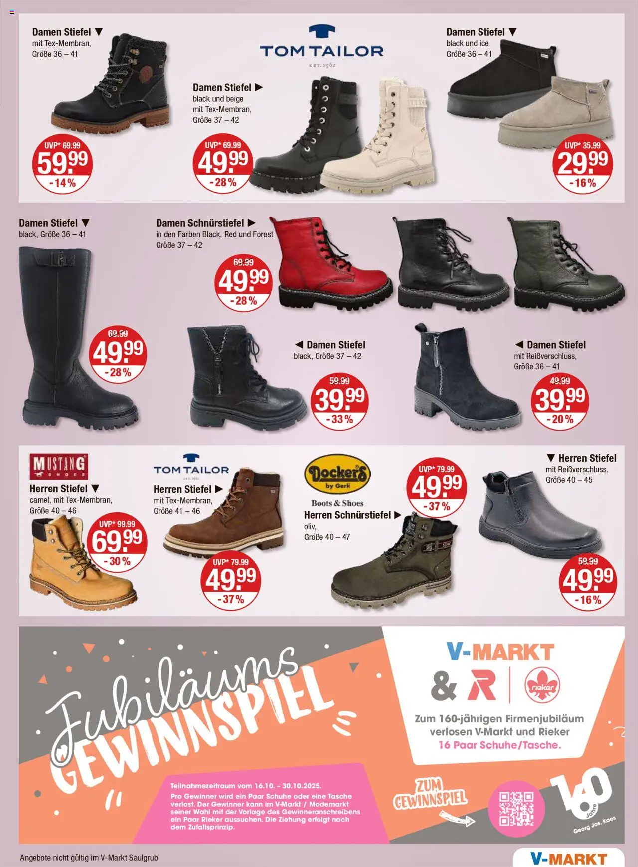 V-Markt - Hallertau / Oberpfalz – gültig ab 16.10.2025 | Seite: 21 | Produkte: Tasche, Stiefel