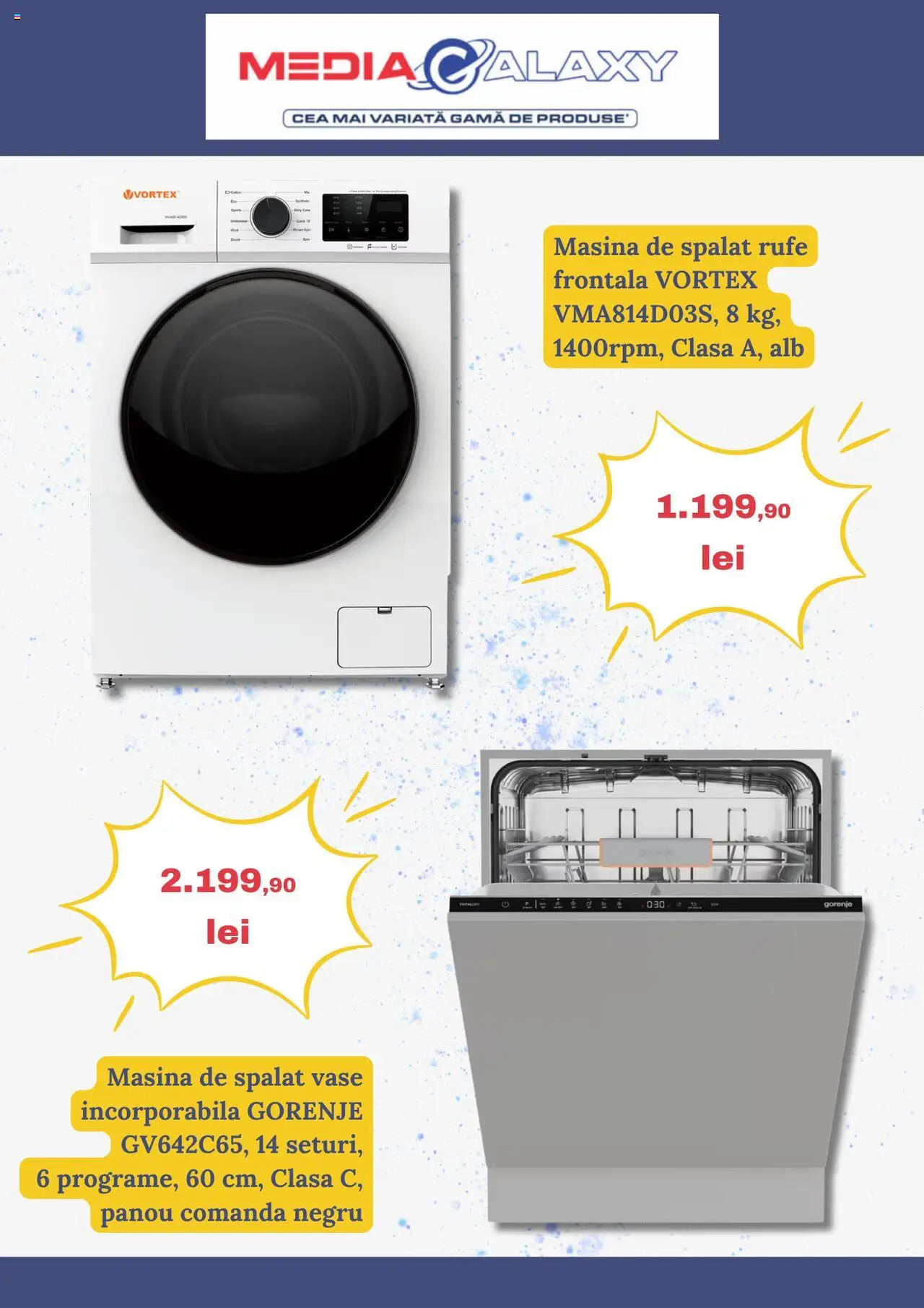 Noul catalog Media Galaxy – valabil de la 16.10.2025 | Pagină: 6 | Produse: Mașină De Spălat, Mașină De Spălat Vase