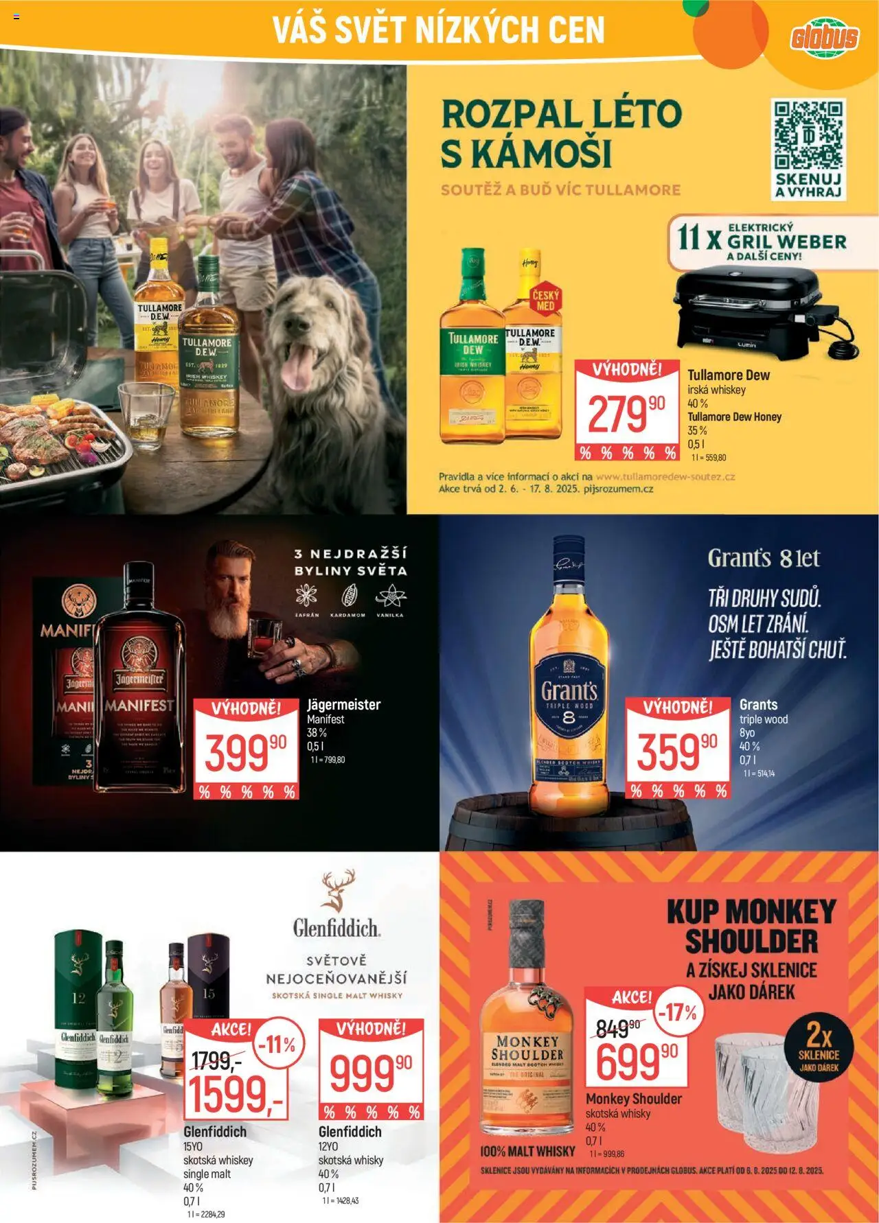 Globus leták - Chomutov od 06.08.2025 | Strana: 26 | Produkty: Tullamore Dew Honey, Jägermeister, Whisky, Tullamore Dew