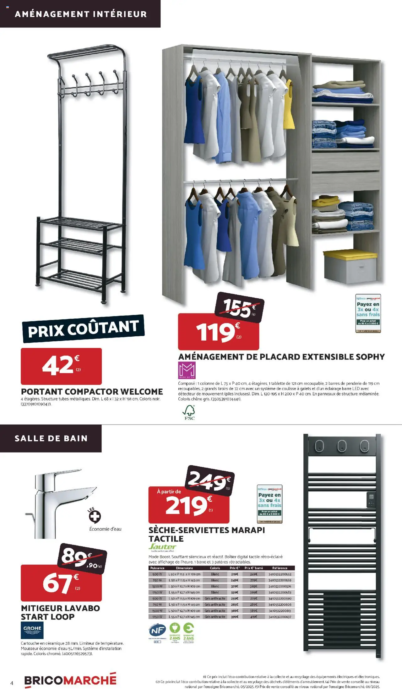  | Page: 4 | Produits: Tablette, Lavabo, Cartouche, Piles
