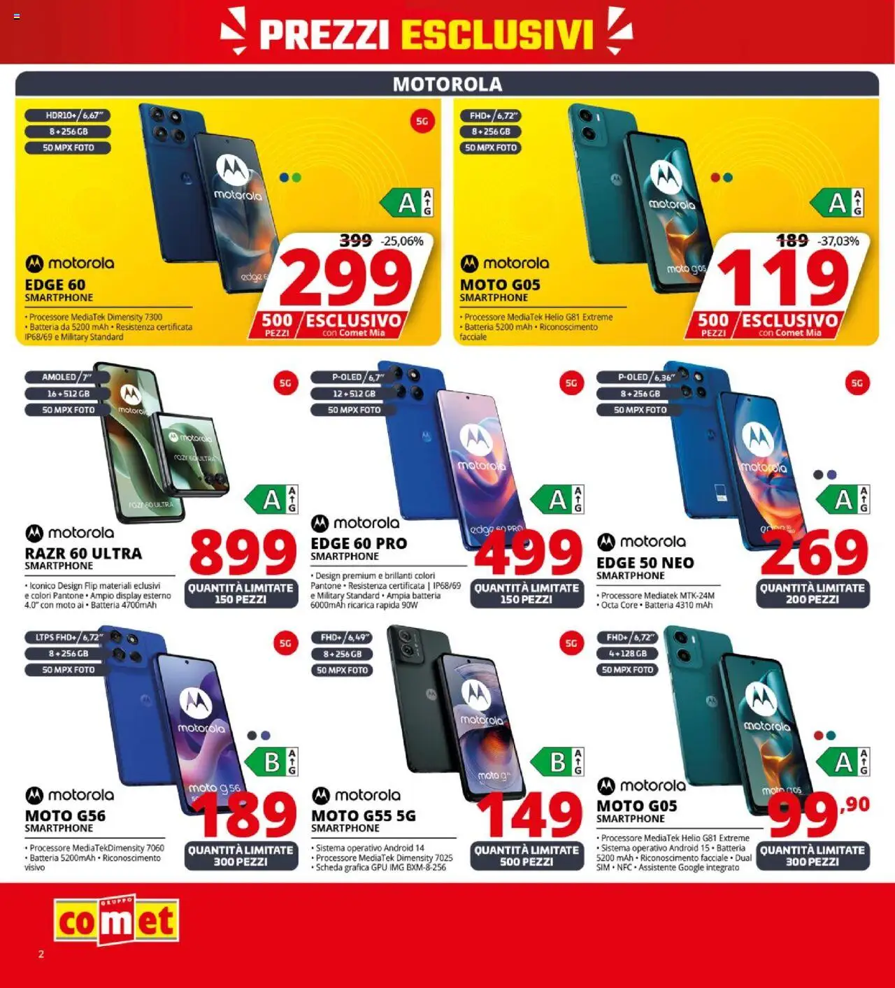 Volantino Comet del 09.10.2025 | Pagina: 2 | Prodotti: Smartphone, Batteria