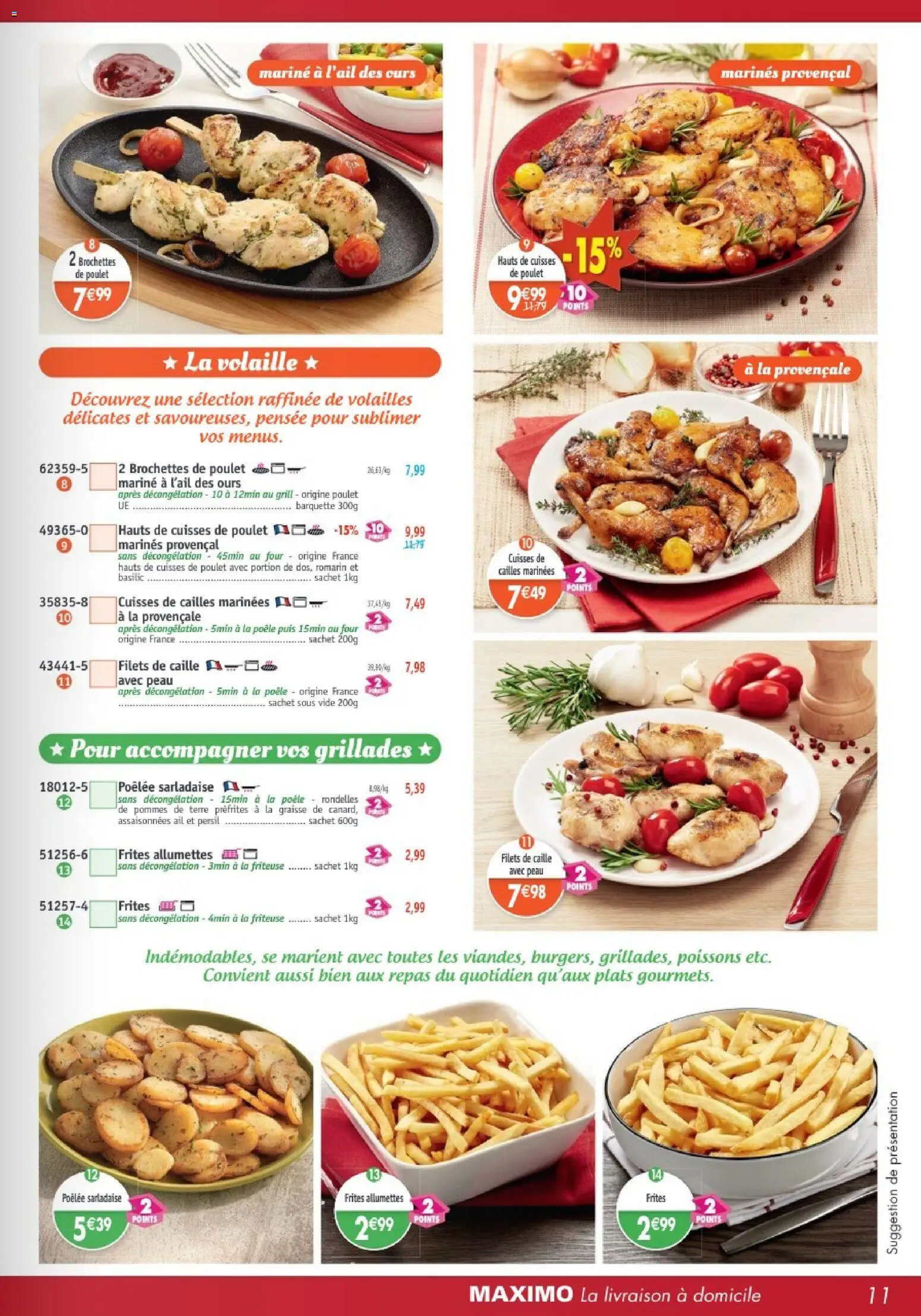 {H1} | Page: 11 | Produits: Cuisses de poulet, Four, Ail, Volaille
