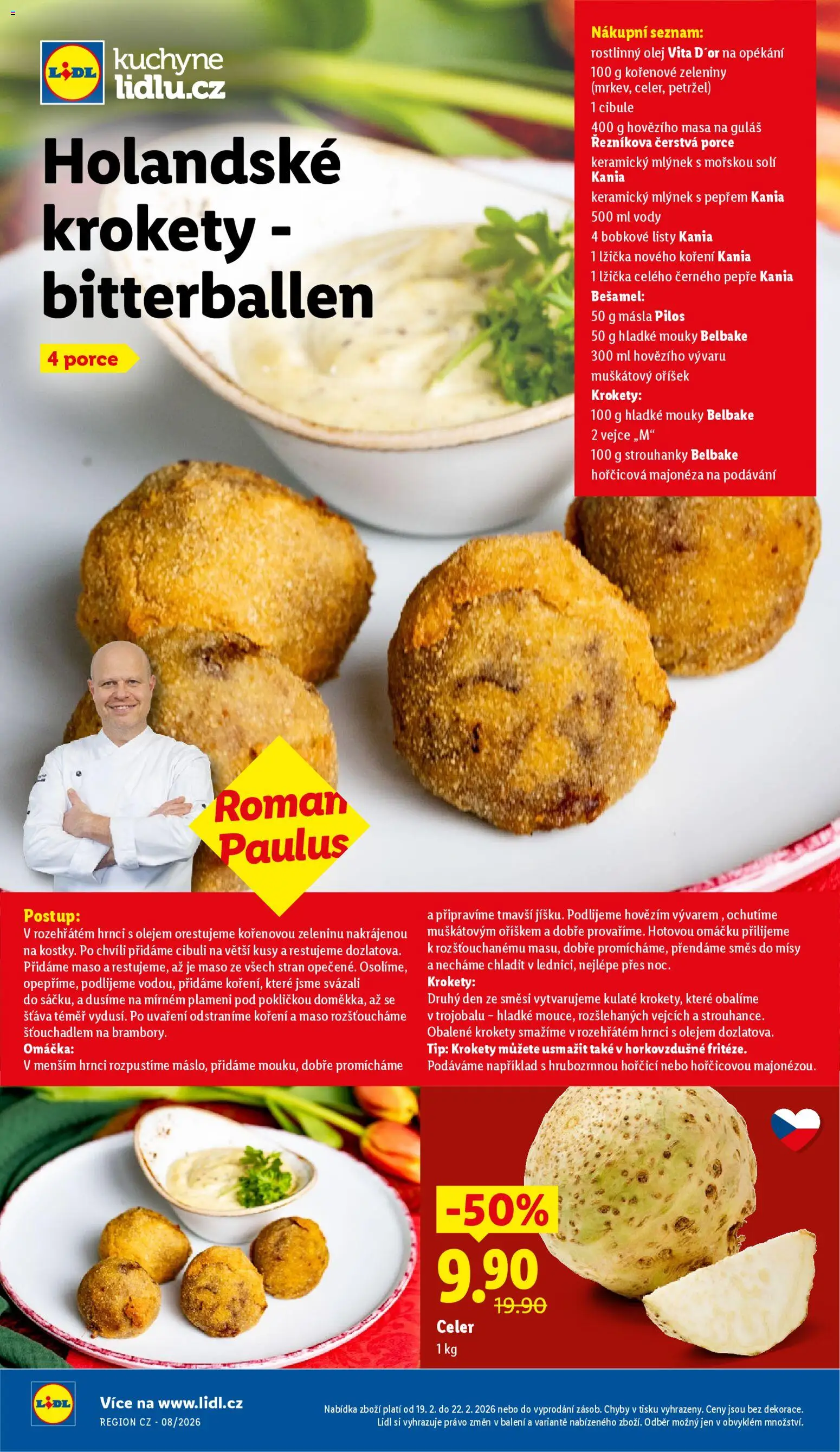 Lidl leták od 19.02.2026 | Strana: 26 | Produkty: Krokety, Maso, Celer, Kuchyně