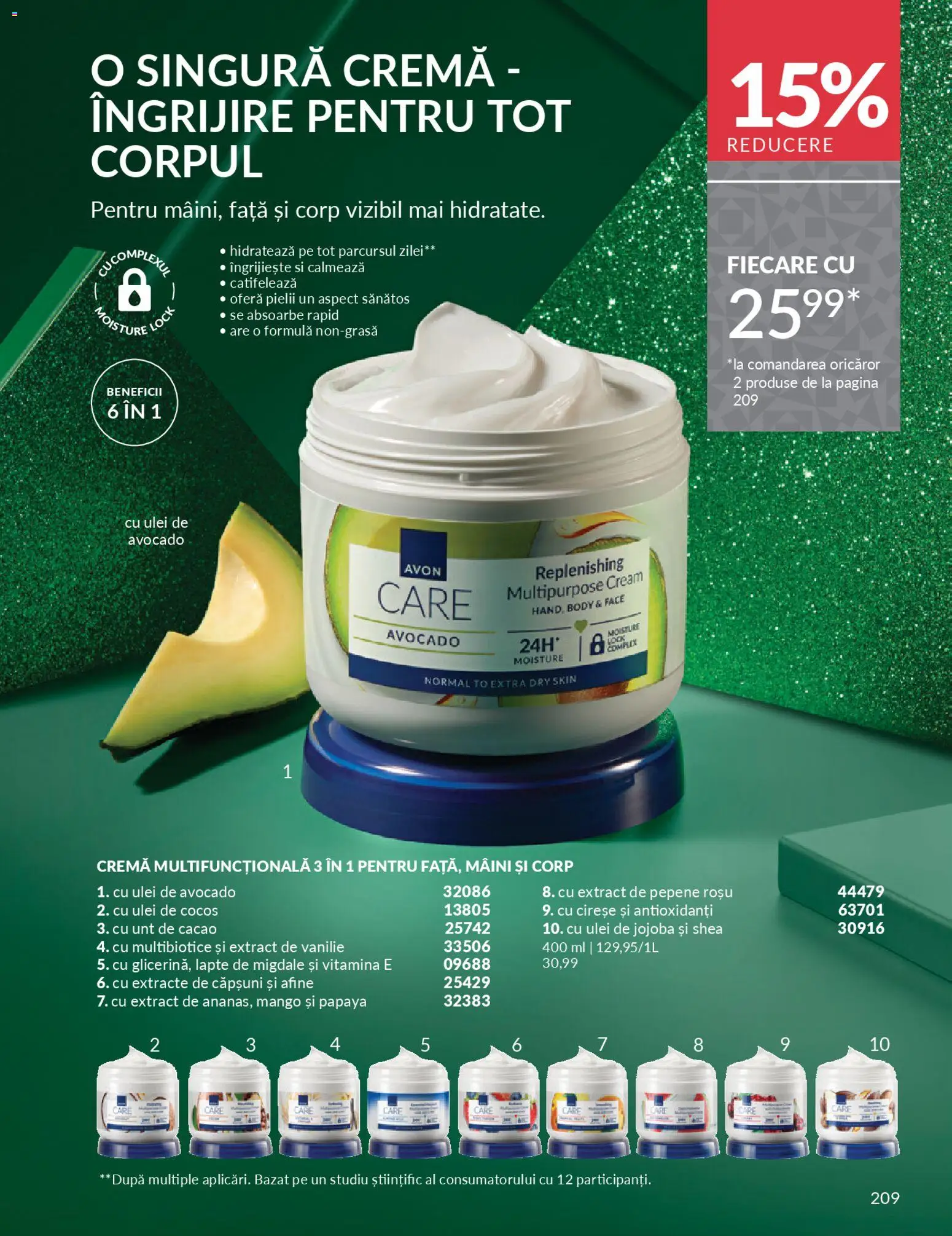 Noul catalog Avon – valabil de la 01.11.2025 | Pagină: 209 | Produse: Afine, Ulei, Căpșuni, Mango