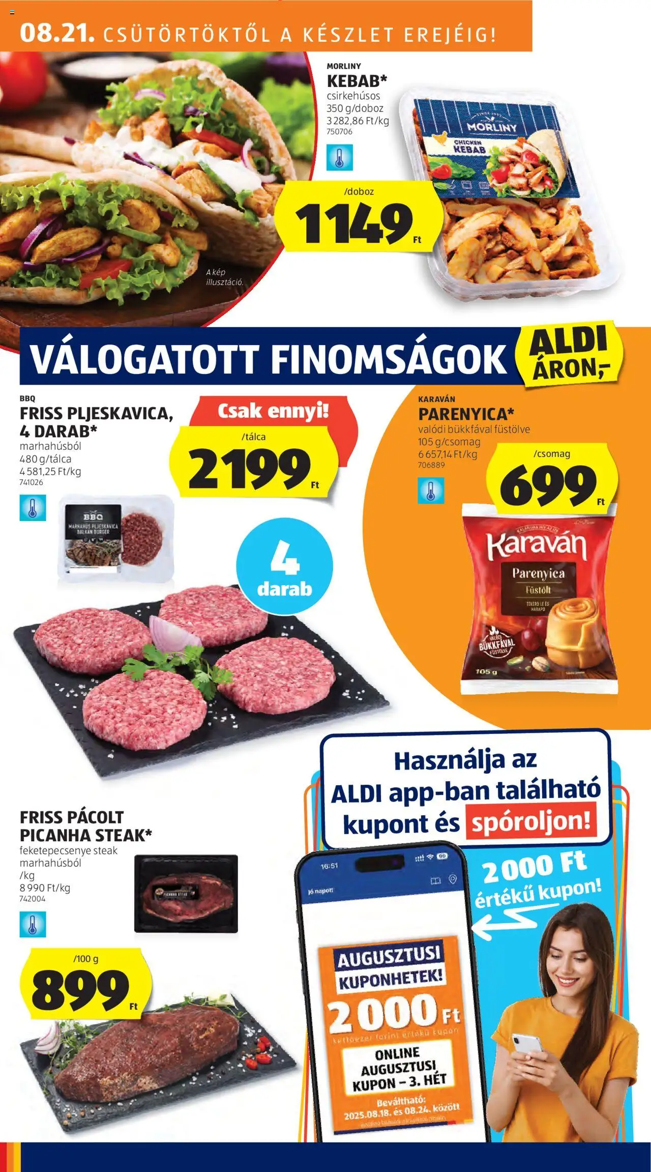 Aldi akciós ujság - amely érvényes a következő dátumtól: 21.08.2025 | Oldal: 16 | Termékek: Parenyica