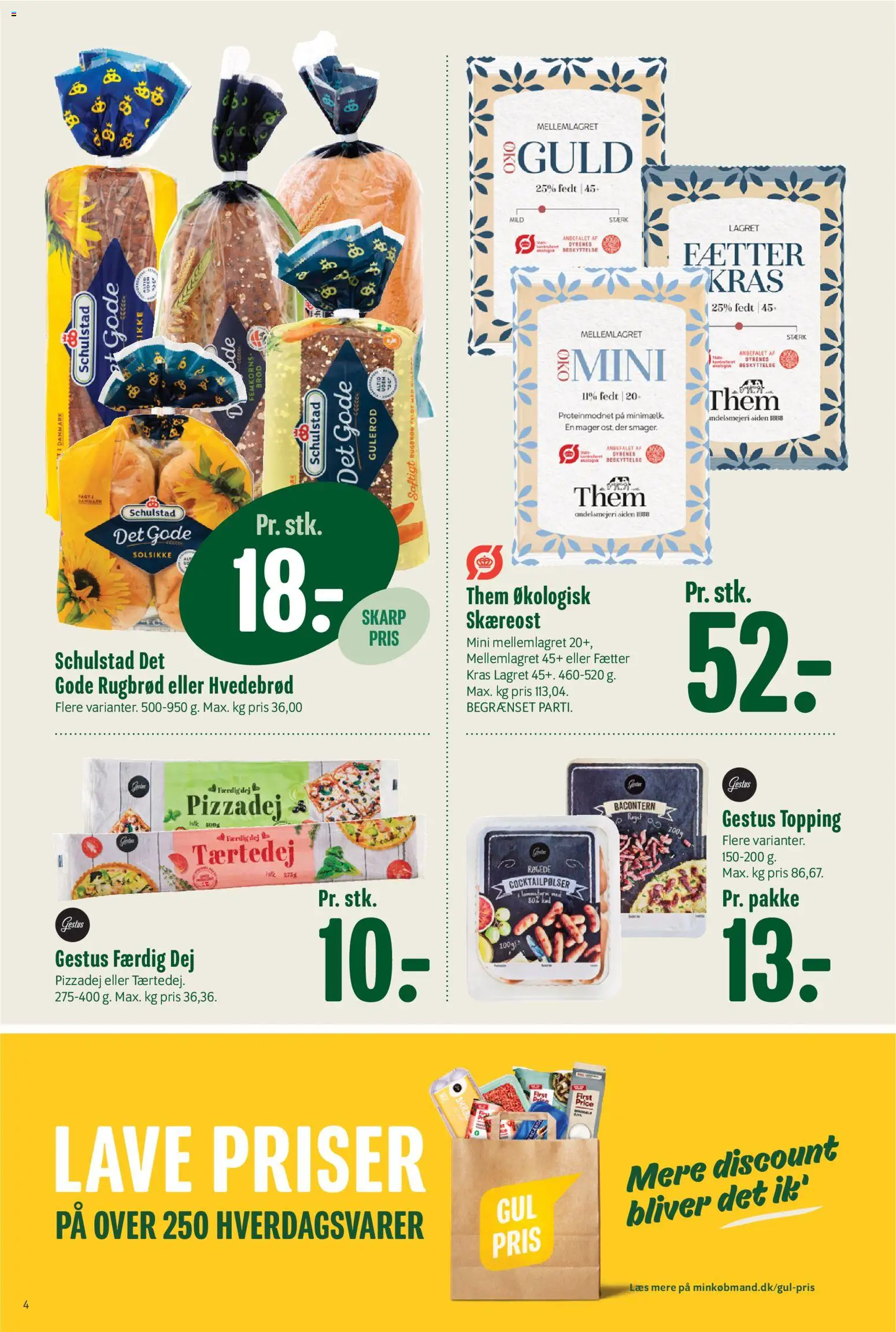 Min Købmand tilbudsavis – gyldig fra 10.04.2026 | Side: 4 | Produkter: Brød, Gulerod, Is, Rugbrød