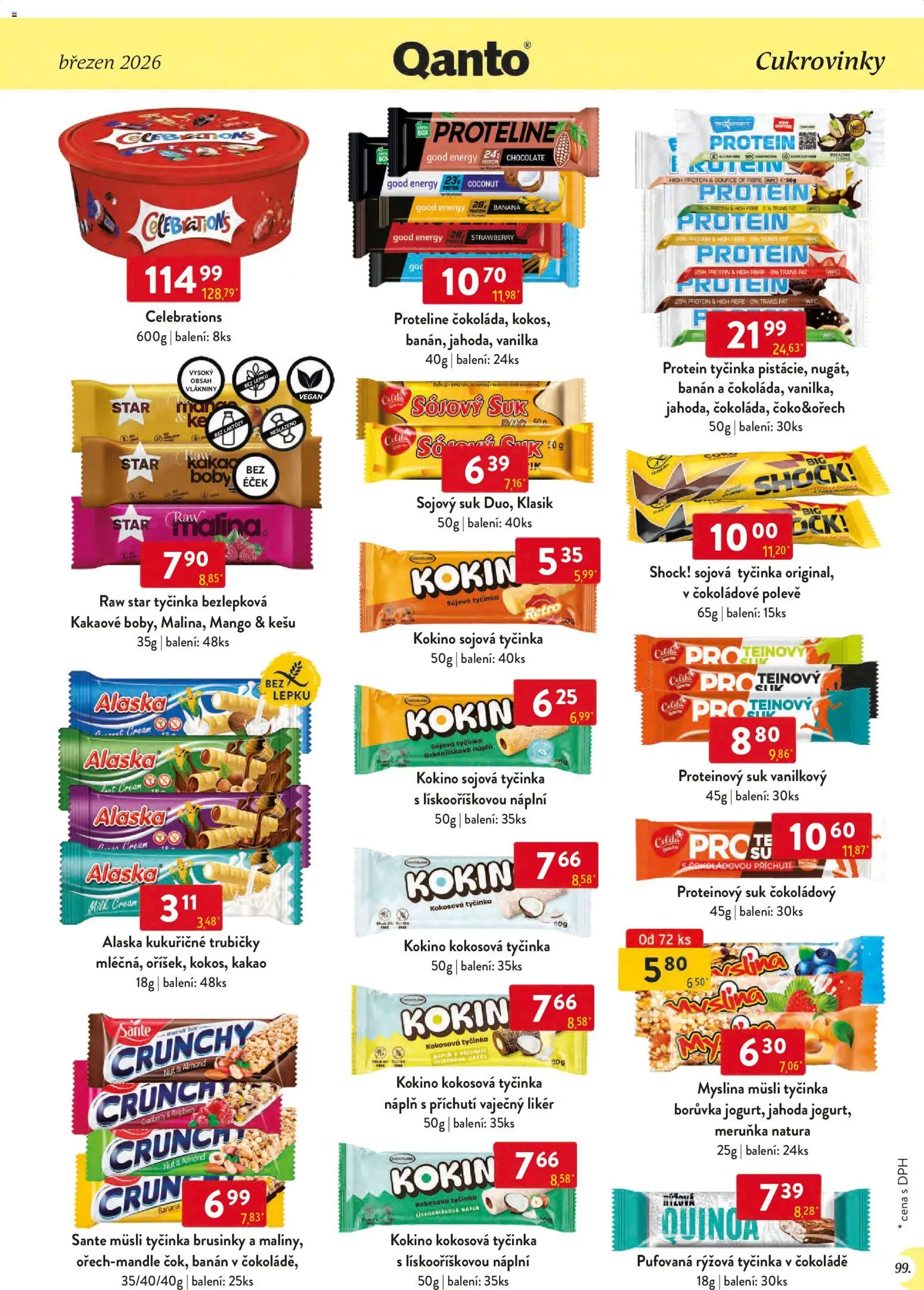 Astur & Qanto leták - Velkoobchod 03/2026 od 01.03.2026 | Strana: 99 | Produkty: Mango, Kakao, Vaječný Likér, Müsli tyčinka