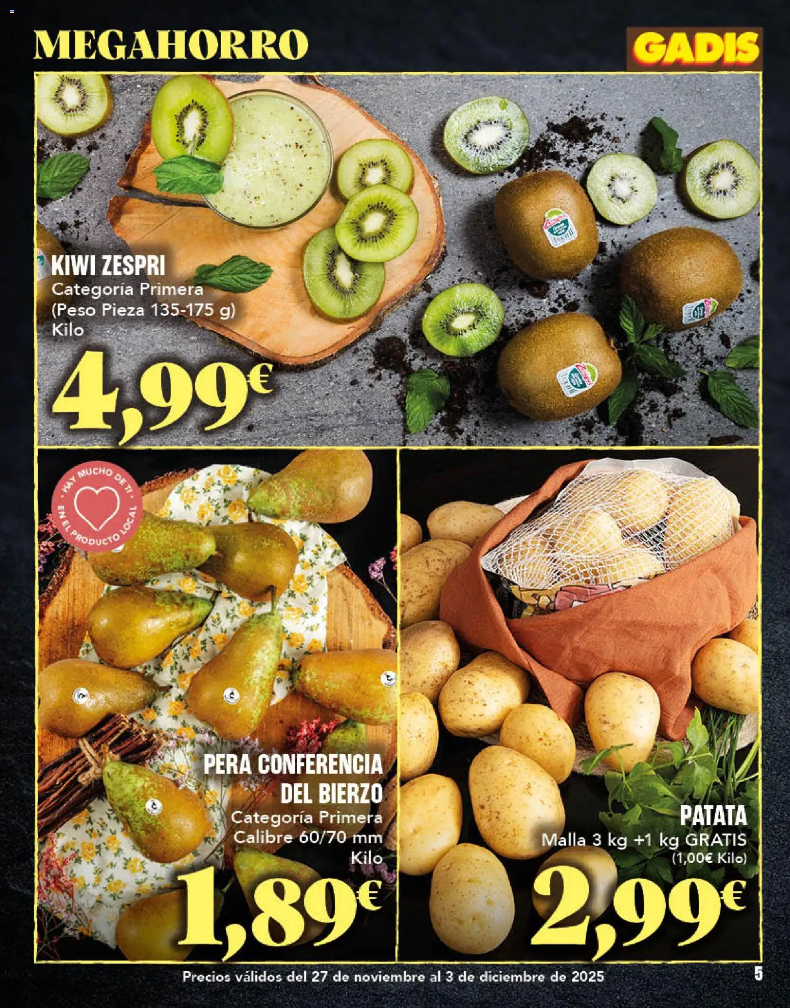Gadis - folleto │ válido desde el 27.11.2025 | Página: 5 | Productos: Kiwi, Peso
