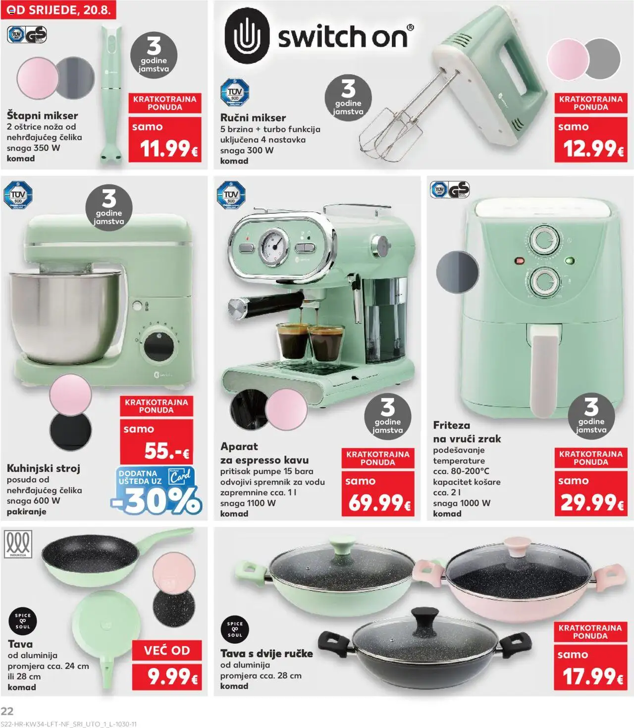 Kaufland katalog | vrijedi od 20.08.2025 | Stranica: 22 | Proizvodi: Štapni mikser, Pan, Košare, Friteza na vrući zrak