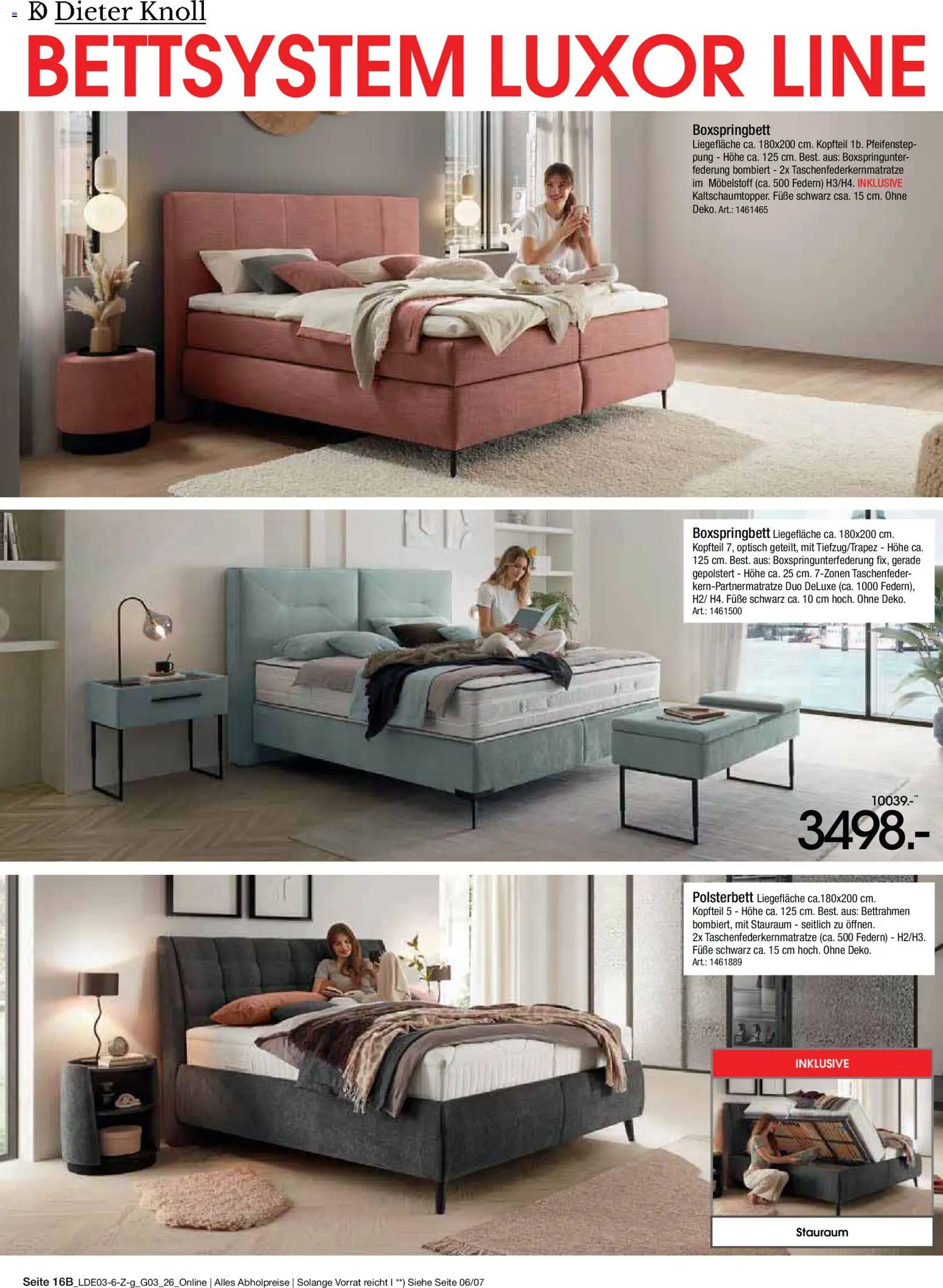 Zurbrüggen Bonus Sonder-Tage – gültig ab 15.03.2026 | Seite: 34 | Produkte: Boxspringbett, Polsterbett