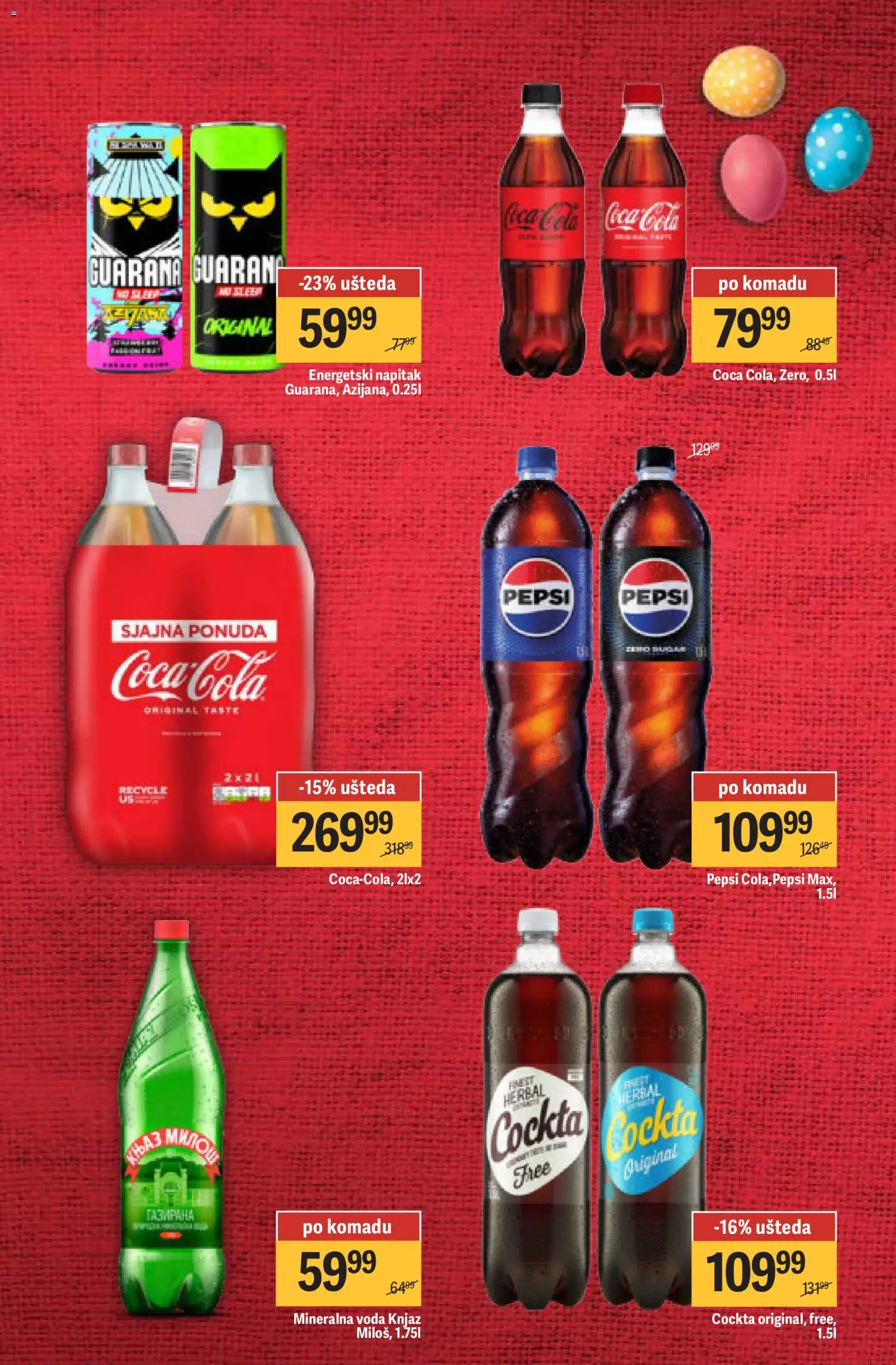 Maxi katalog - važi od 02.04.2026 | Strana: 33 | Proizvode: Voda, Guarana, Mineralna voda, Pepsi