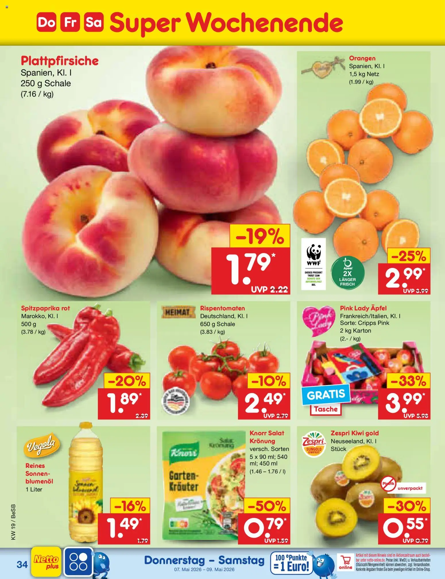 Netto Marken-Discount Prospekt 	 – gültig ab 04.05.2026 | Seite: 48 | Produkte: Tasche, Äpfel, Kiwi, Salat