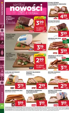 Pogląd oferty "Stokrotka Gazetka" - ważna od 11.12.2025 | Strona: 16 | Produkty: Kiełbasa, Szynka, Kiełbasa podwawelska, Schab pieczony
