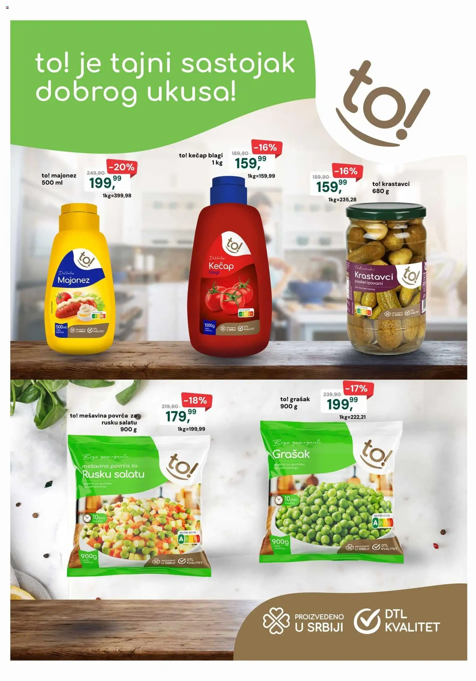 Europrom katalog - važi od 08.04.2026 | Strana: 2 | Proizvode: Majonez, Kečap, Krastavci, Grašak