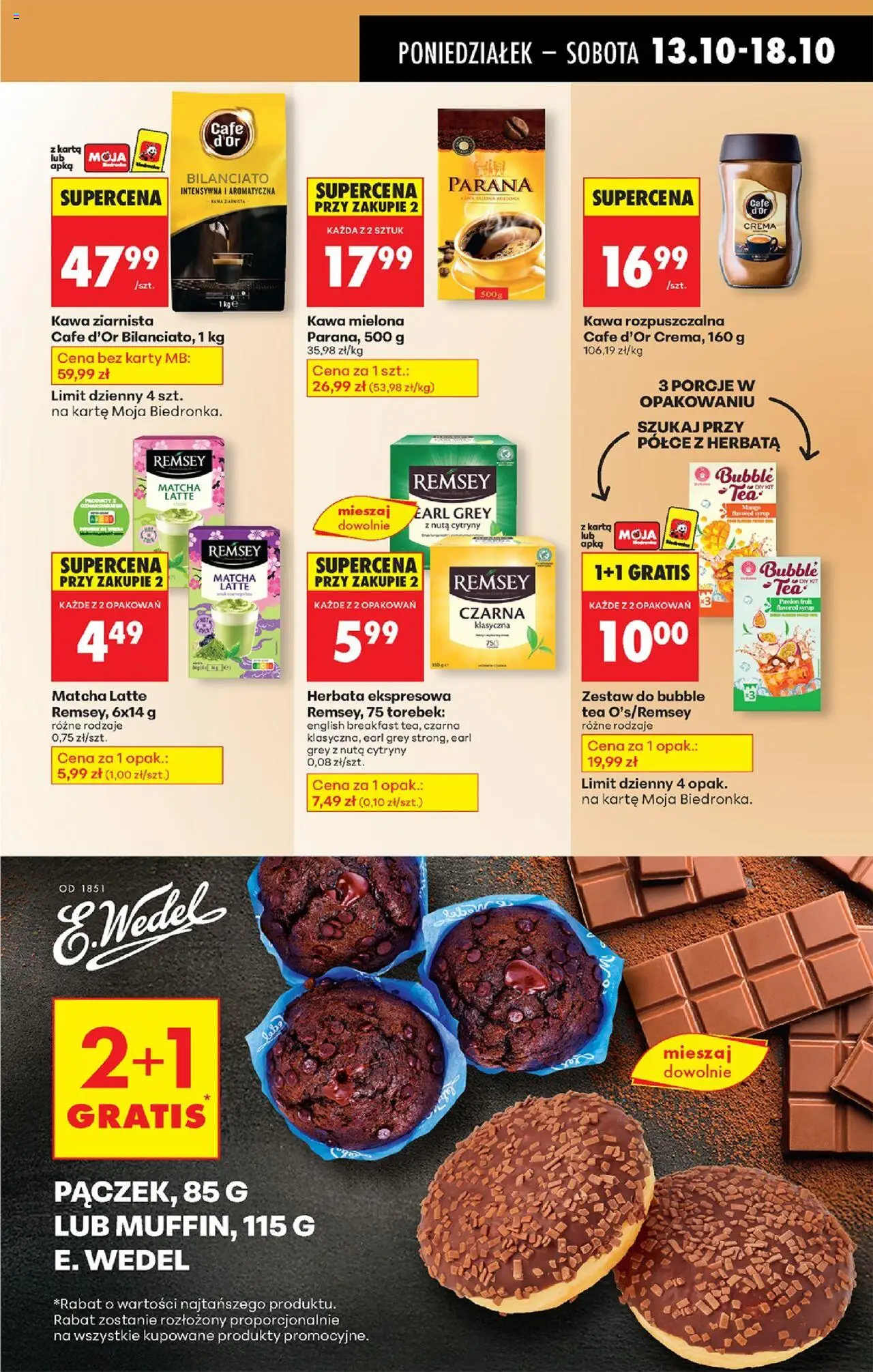 Biedronka gazetka od 13.10.2025 | Strona: 59 | Produkty: Kawa rozpuszczalna, Cytryny, Kawa, Herbata