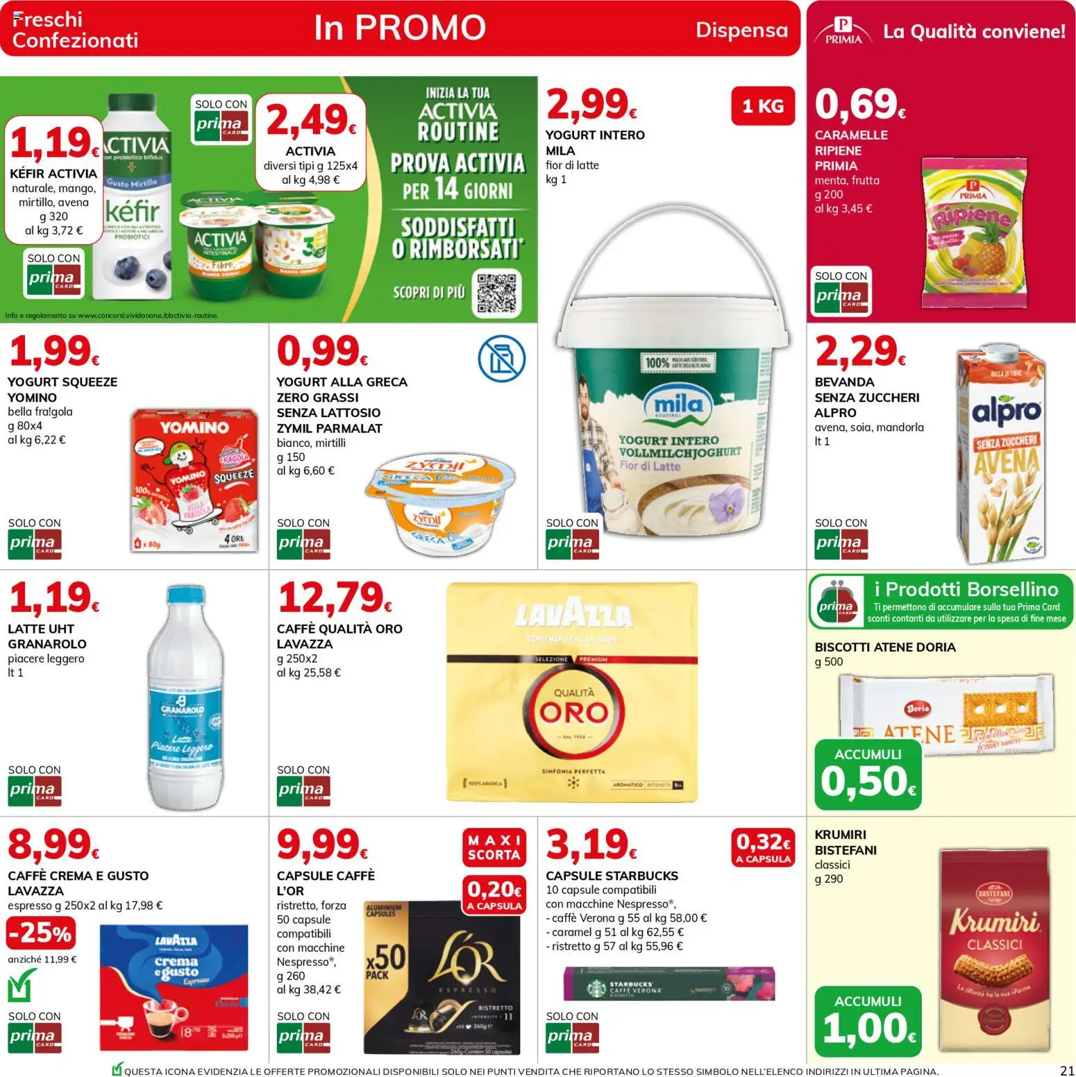 Volantino Basko del 24.03.2026 | Pagina: 21 | Prodotti: Yogurt, Caramelle, Latte, Mirtilli