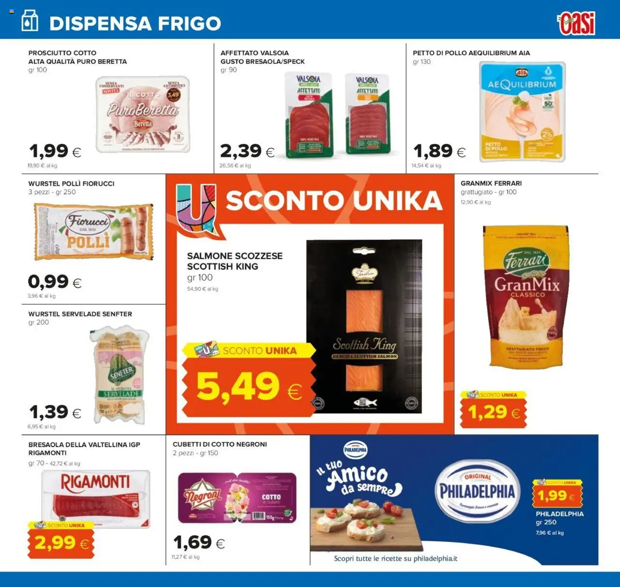 Volantino Oasi del 24.07.2025 | Pagina: 11 | Prodotti: Petto di Pollo, Pollo, Bresaola, Wurstel