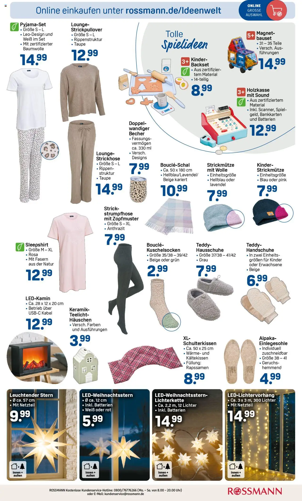 Rossmann Prospekt 	 – gültig ab 20.10.2025 | Seite: 3 | Produkte: Kabel, Hausschuhe, Netzteil, Uhr