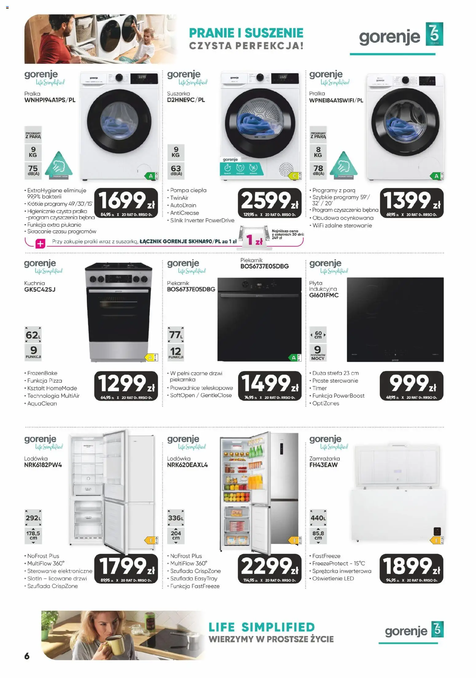 Max elektro gazetka od 02.03.2026 | Strona: 6 | Produkty: Lodówka, Zamrażarka, Pralka, Suszarka