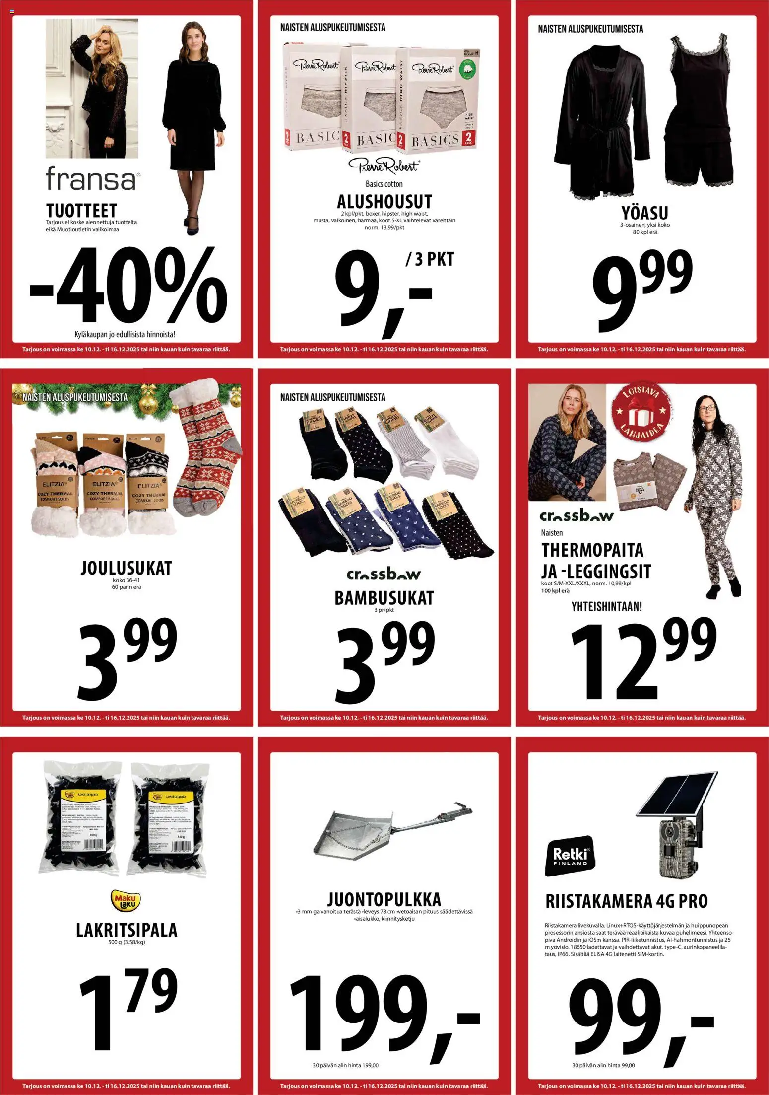 Tuuri tarjoukset – voimassa 10.12.2025 alkaen | Sivu: 31 | Tuotteet: Leggingsit, Alushousut