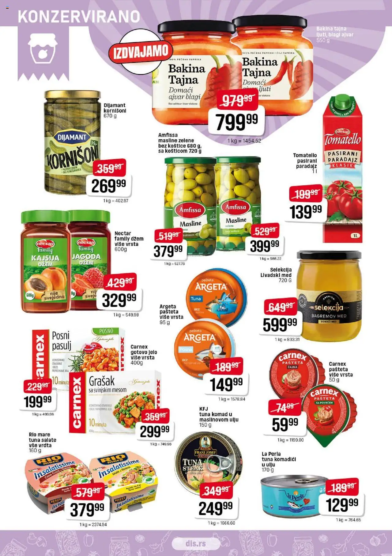 DIS katalog - važi od 14.08.2025 | Strana: 8 | Proizvode: Pasulj, Kajsija, Paradajz, Pašteta