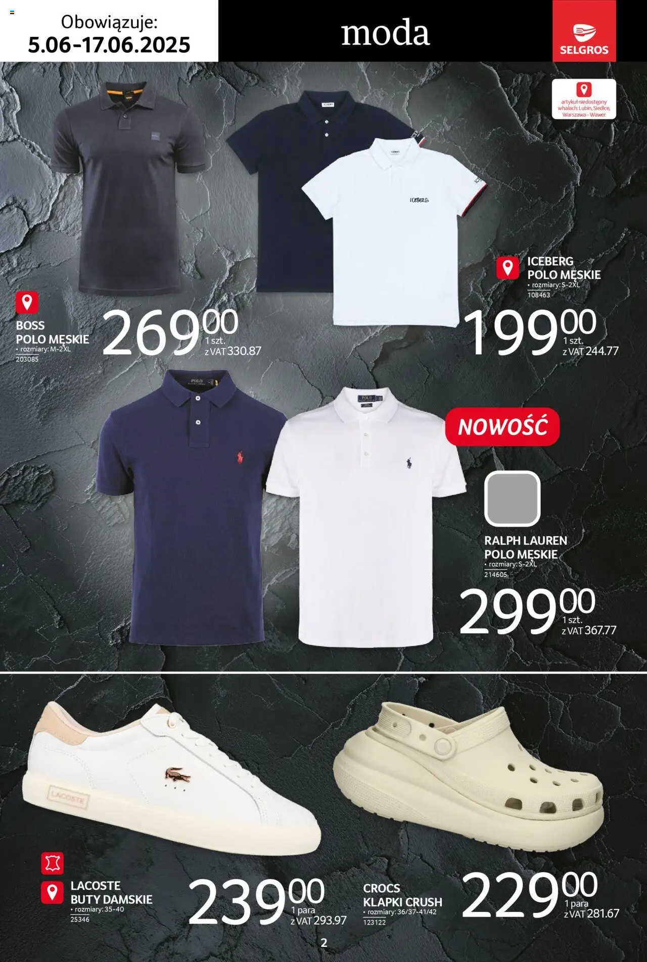 Selgros cash&carry Gazetka - Premium od 05.06.2025 | Strona: 2 | Produkty: Buty, Klapki