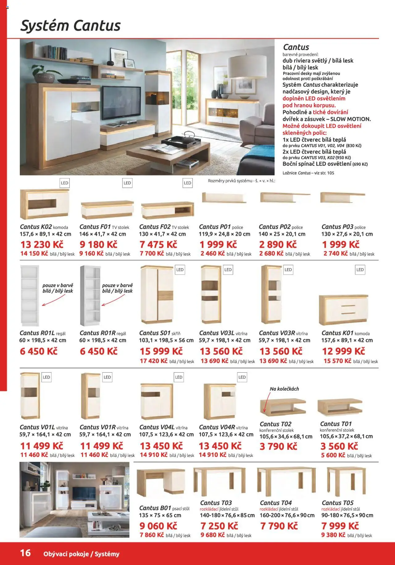 ORFA nábytek katalog 2024-2025 od 15.08.2024 | Strana: 16 | Produkty: Vitrína, Komoda, Konferenční stolek, Stolek